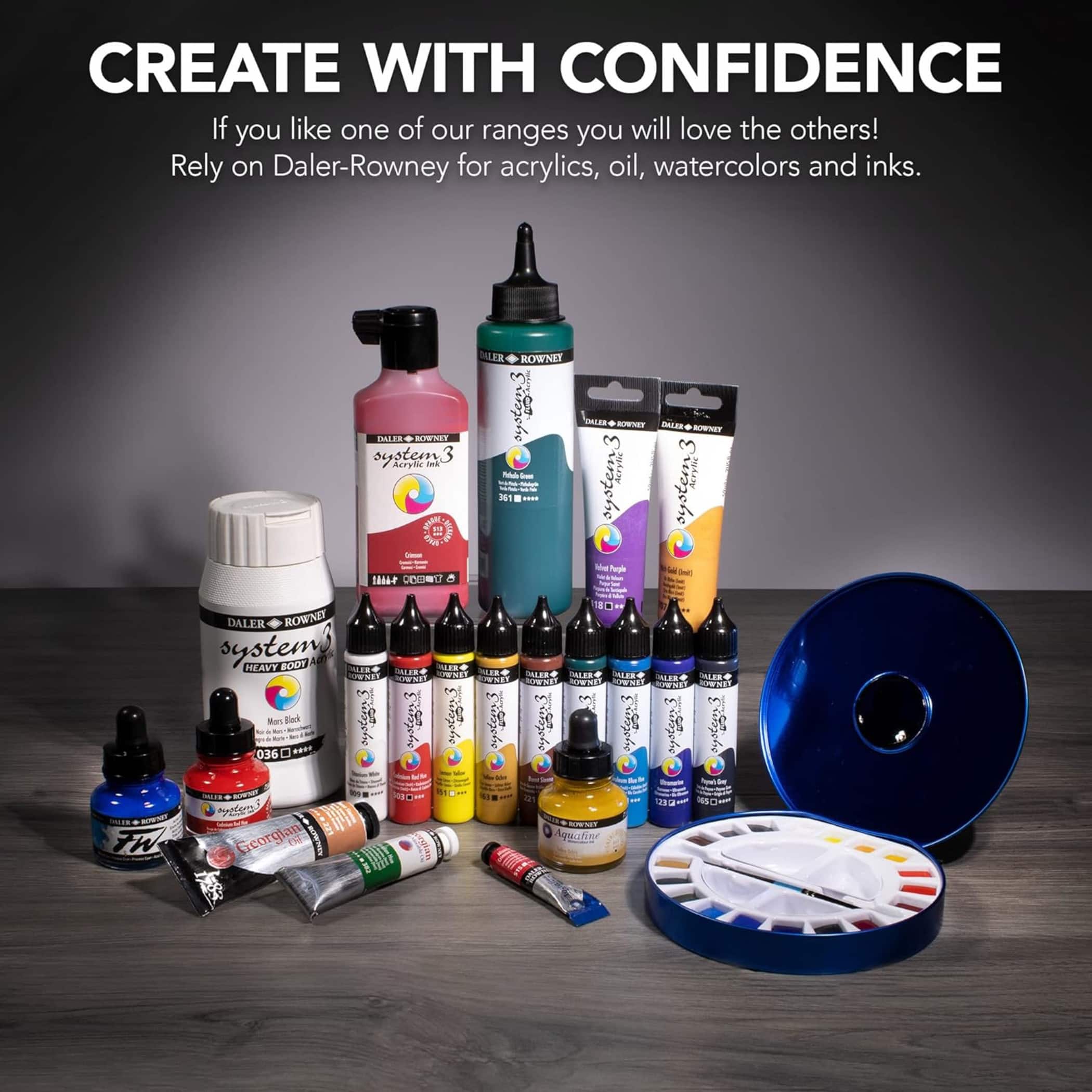 Daler-Rowney® FW Acrylic Neon Ink with Empty Marker Set