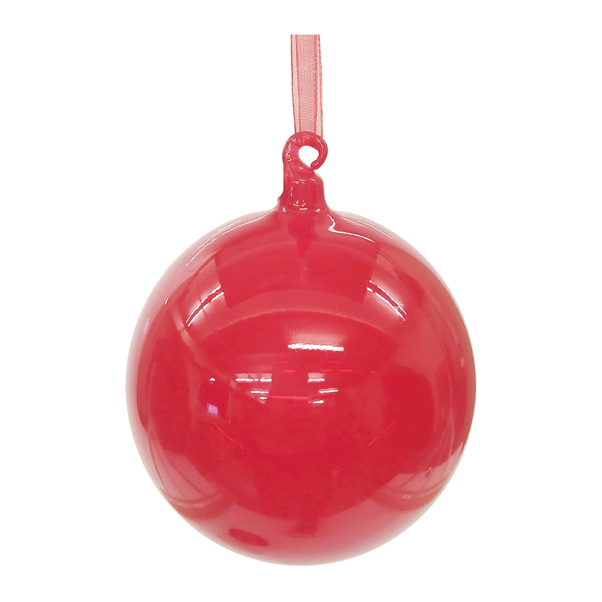 Melrose 5.75" Red Glass Ball Ornaments, 6ct.