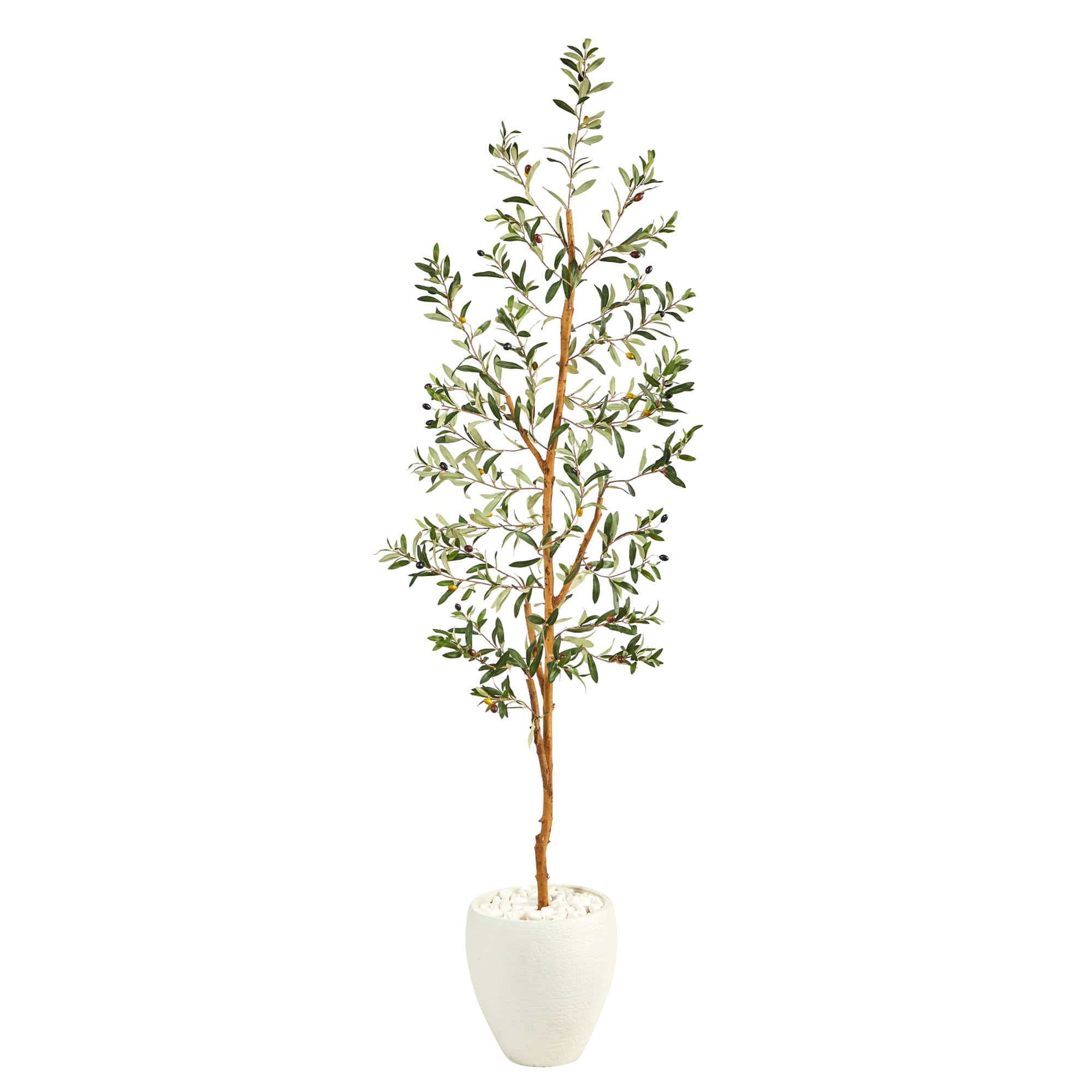 6ft. Olive Artificial Tree in White Planter