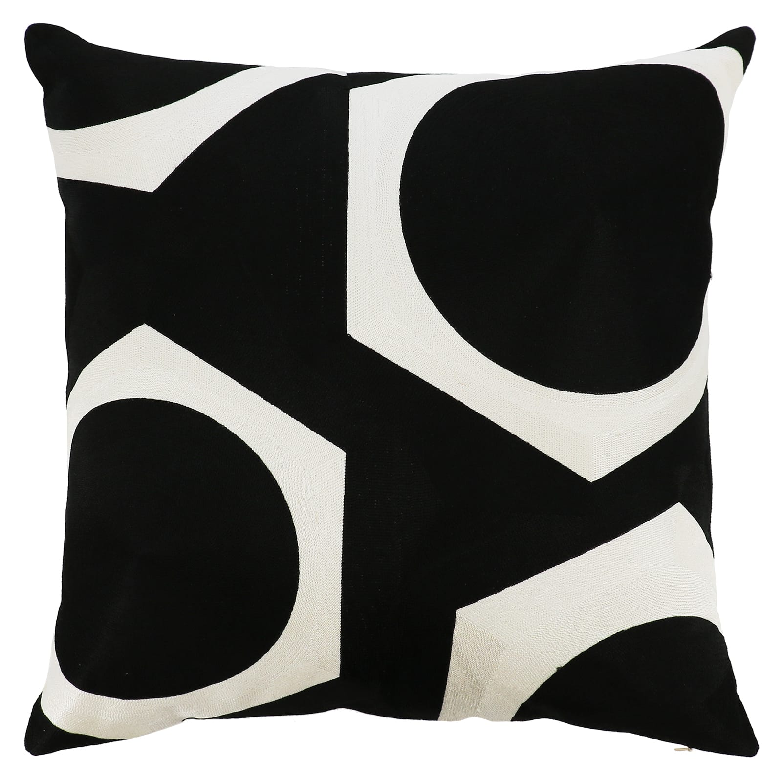 Jonathan Adler x Michaels 20" Black & White Big Dots Embroidered Pillow