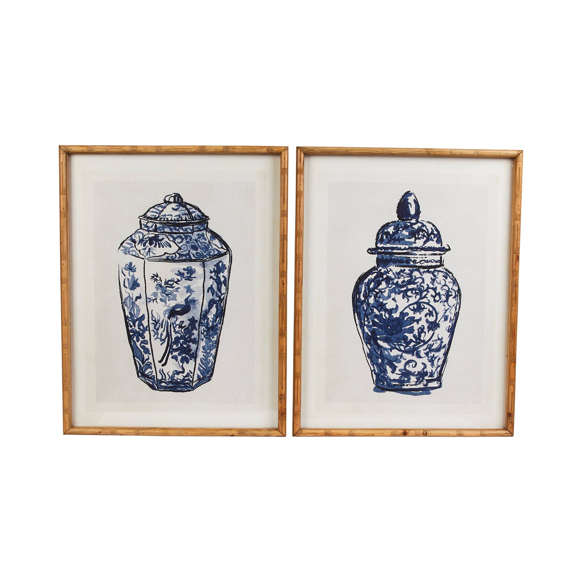 Hello Honey® Ginger Jar Wall Art with Wood Frame & Glass Cover Set