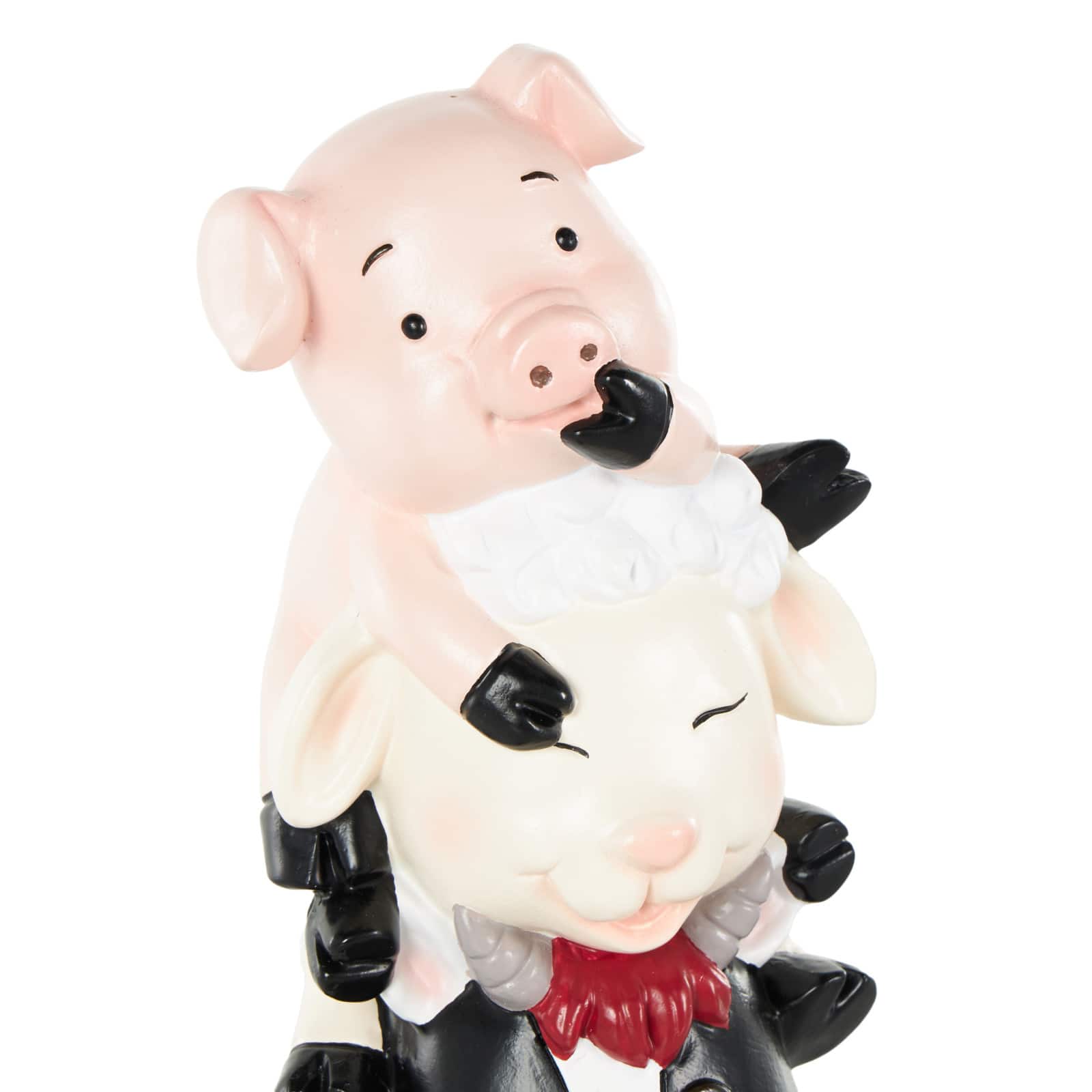 14" Multicolor Farm Animals Stacked Decorative Sculpture