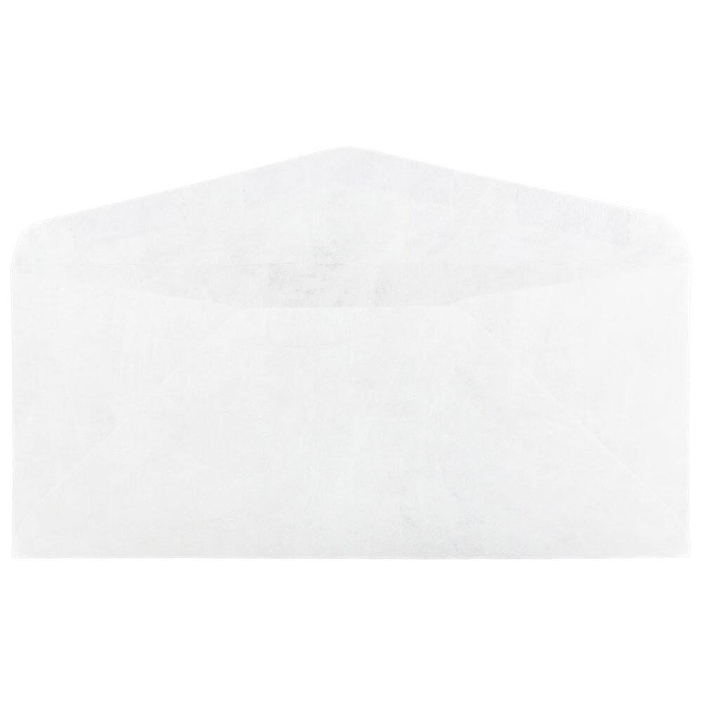 JAM Paper 4.125" x 9.5" White Tyvek Envelopes, 25ct.