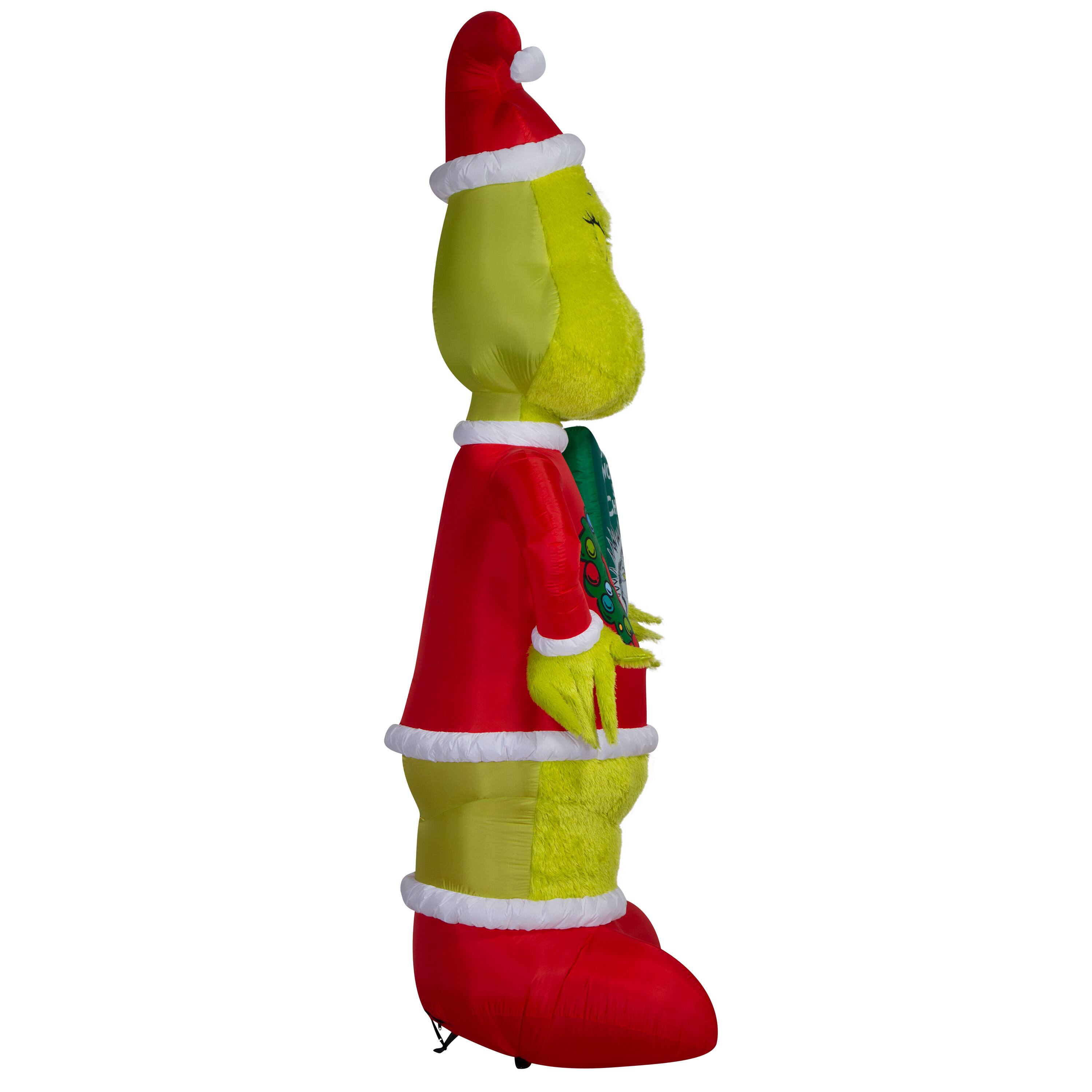 10ft. Airblown® Inflatable Grinch Fuzzy Plush Christmas Light Décor