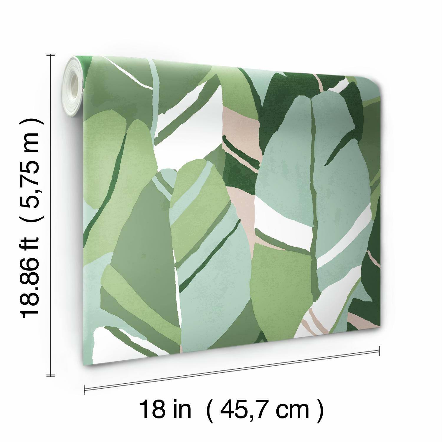RoomMates Hearts of Palm Peel & Stick Wallpaper