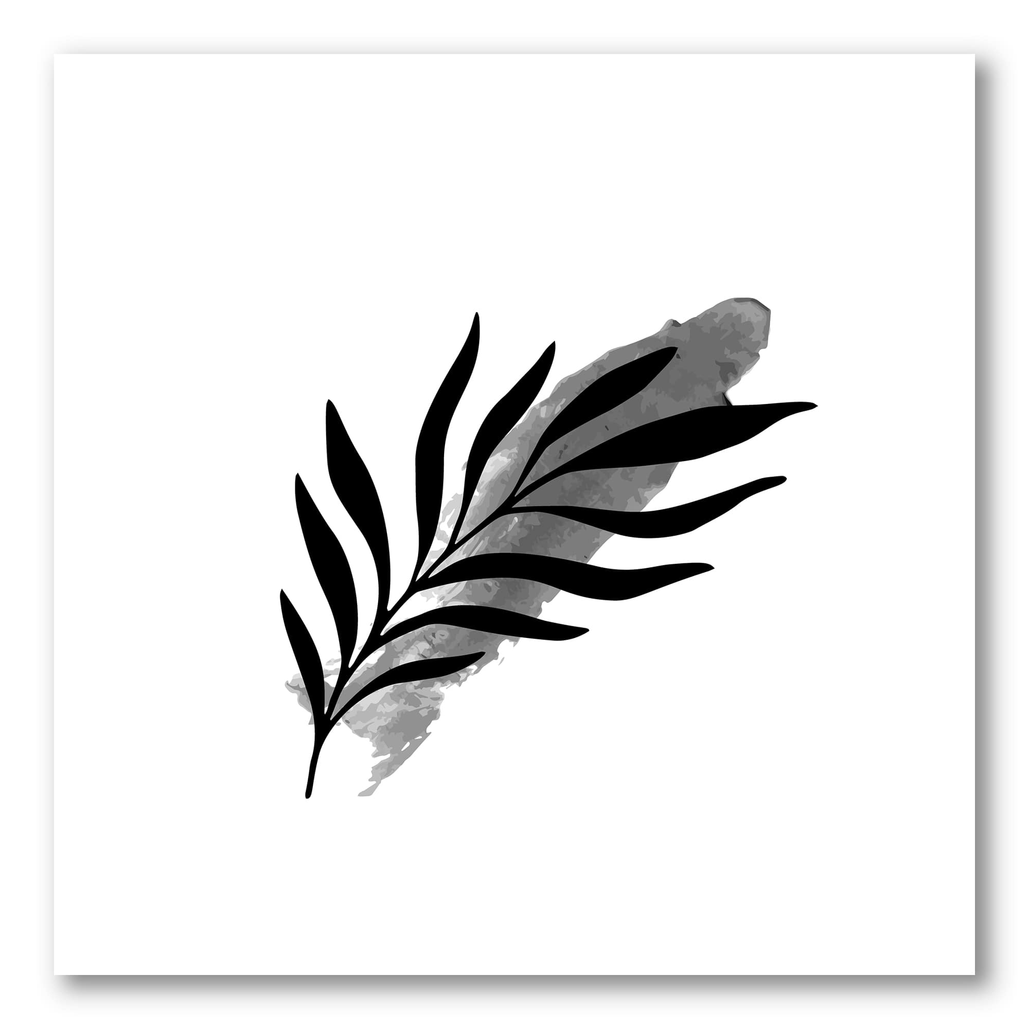 Designart - Abstract Tropical Leaf I - Modern Canvas Wall Art Print