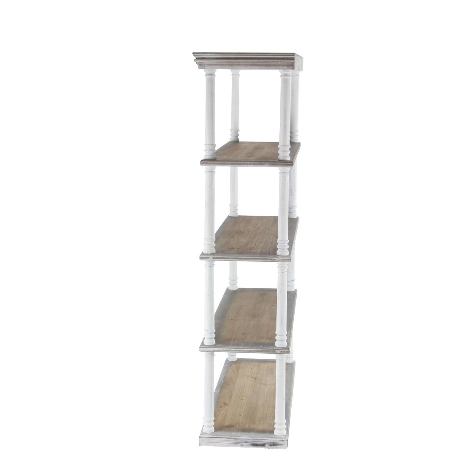 Brown Wood Farmhouse Shelving Unit, 64 " x 47 " x 15 "