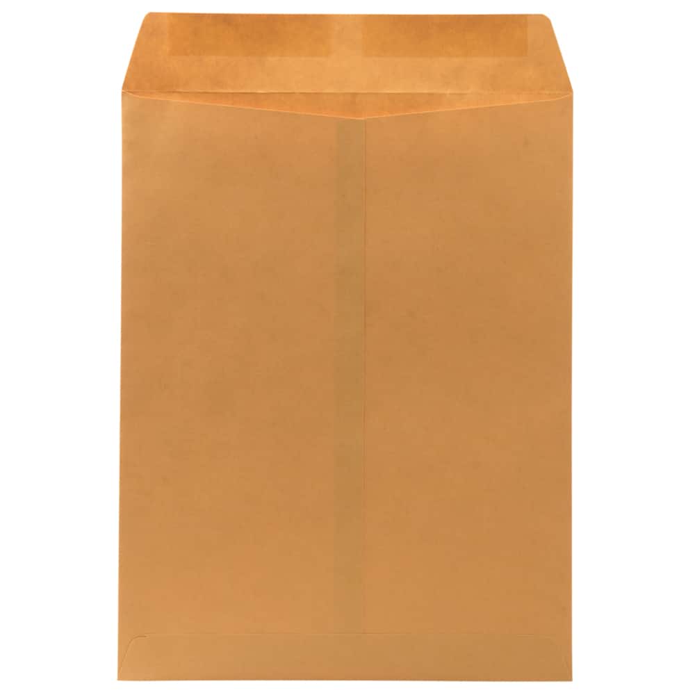 JAM Paper 10" x 13" Brown Kraft Recycled Manila Open End Envelopes, 100ct.