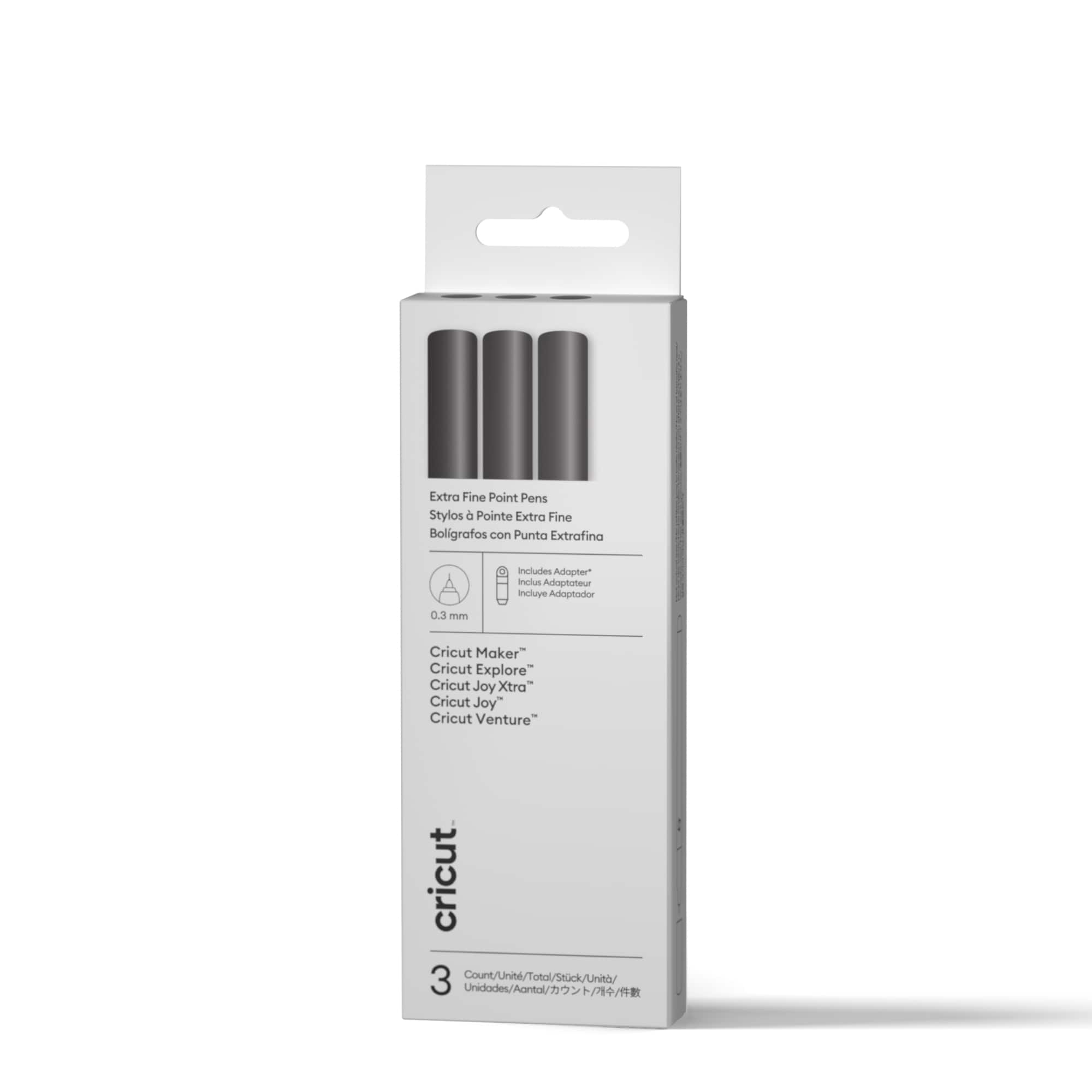 Cricut® 0.3mm Black Extra Fine Point Pens, 3ct. + Adapter