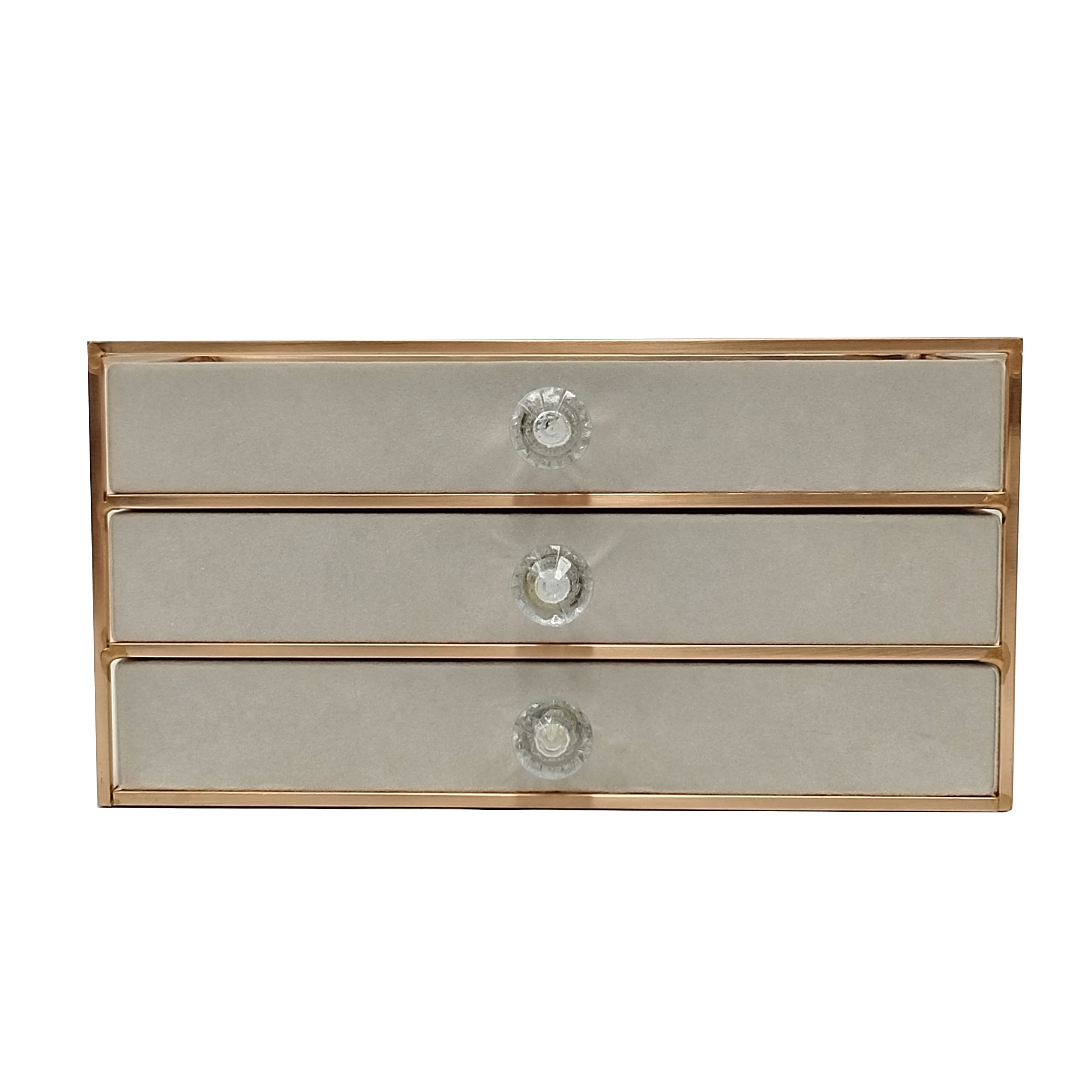 White & Gold 3-Tier Jewelry Box by Ashland®