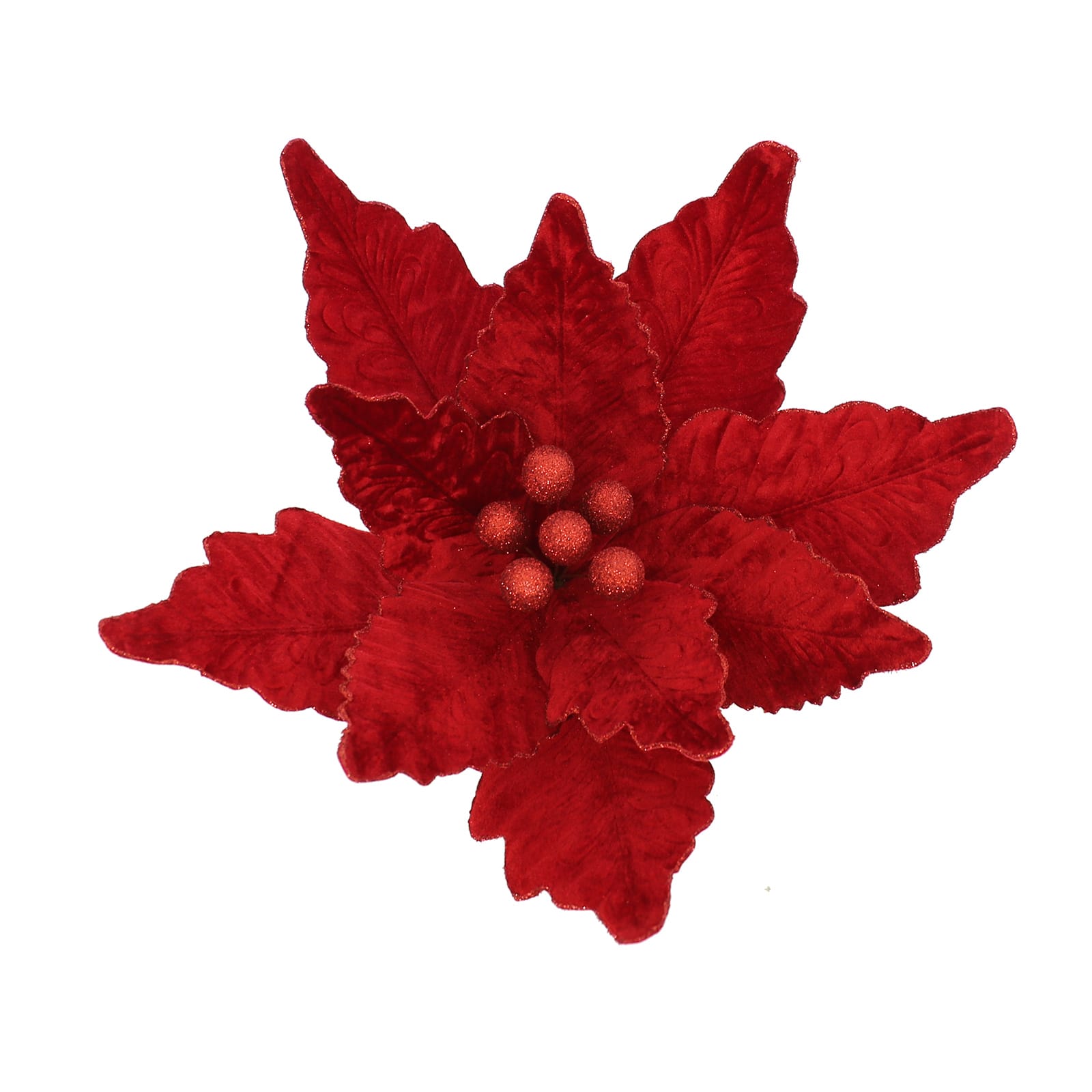 30" Red Velvet Poinsettia Stem by Ashland®