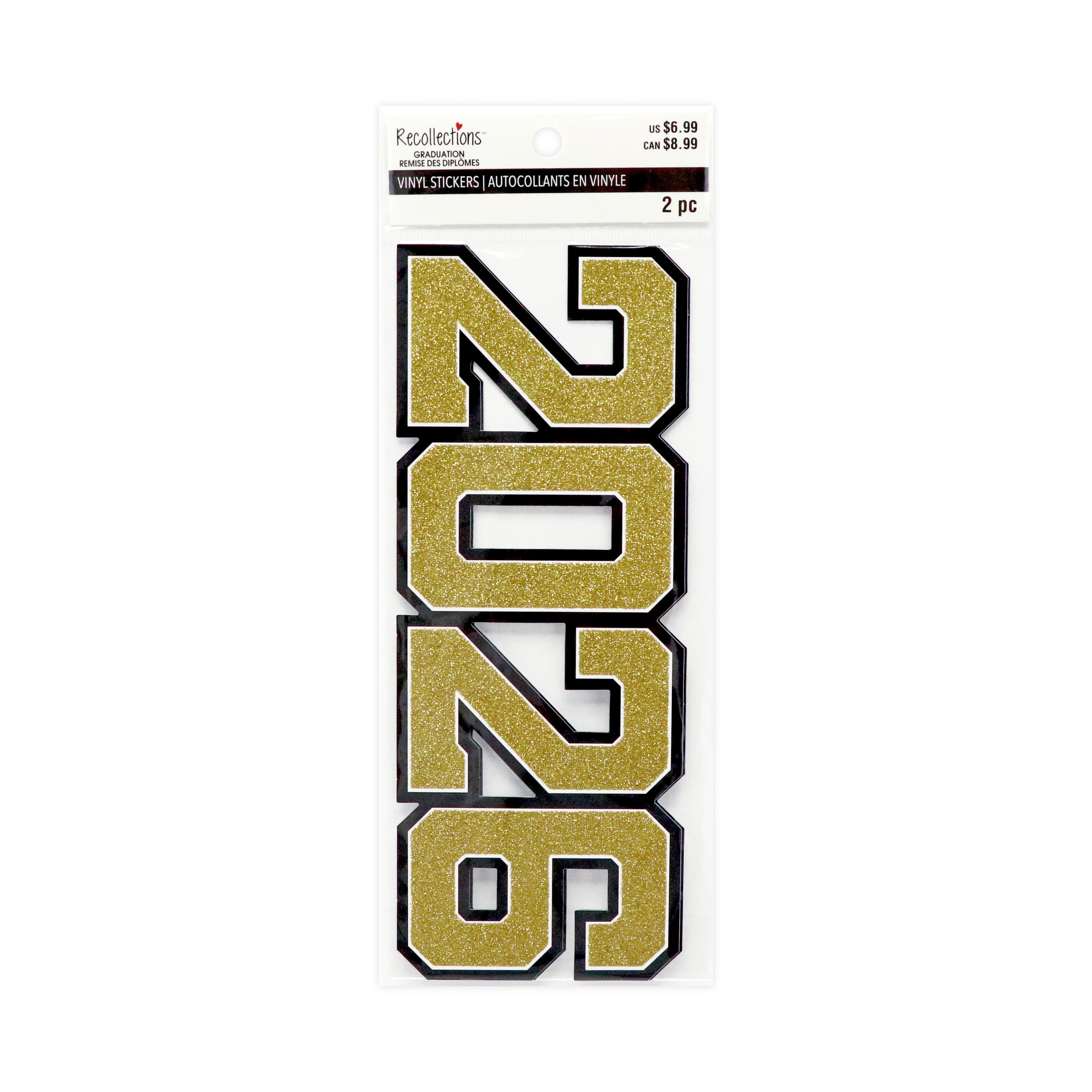 Gold 2026 Vinyl Stickers, 2ct. by Recollections™