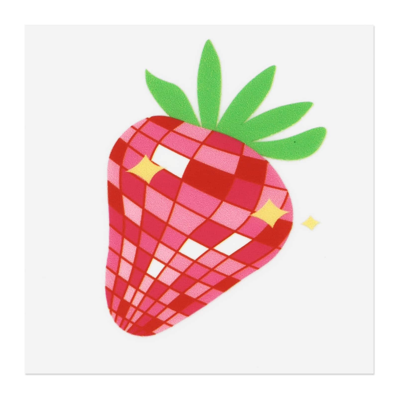 Checked Strawberry Direct to Film Transfer by Make Market®
