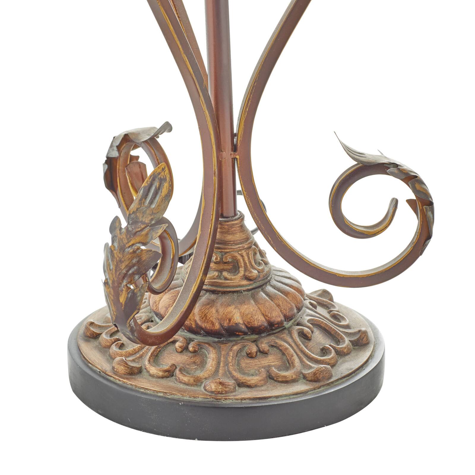 Set of 2" Brown Metal Mediterranean Uplight, 30"