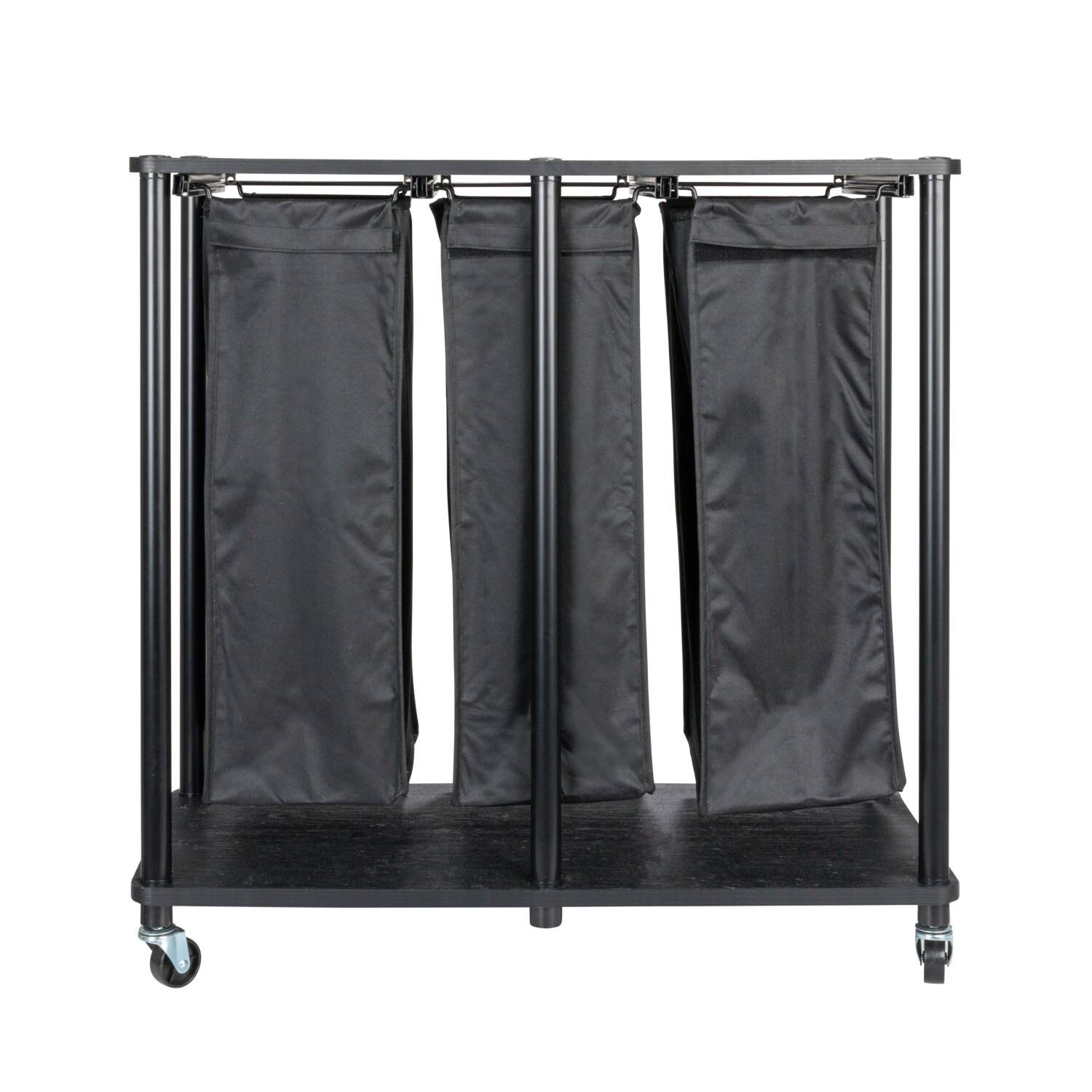 Household Essentials 3-Bag Laundry Sorter with Laminate Shelving