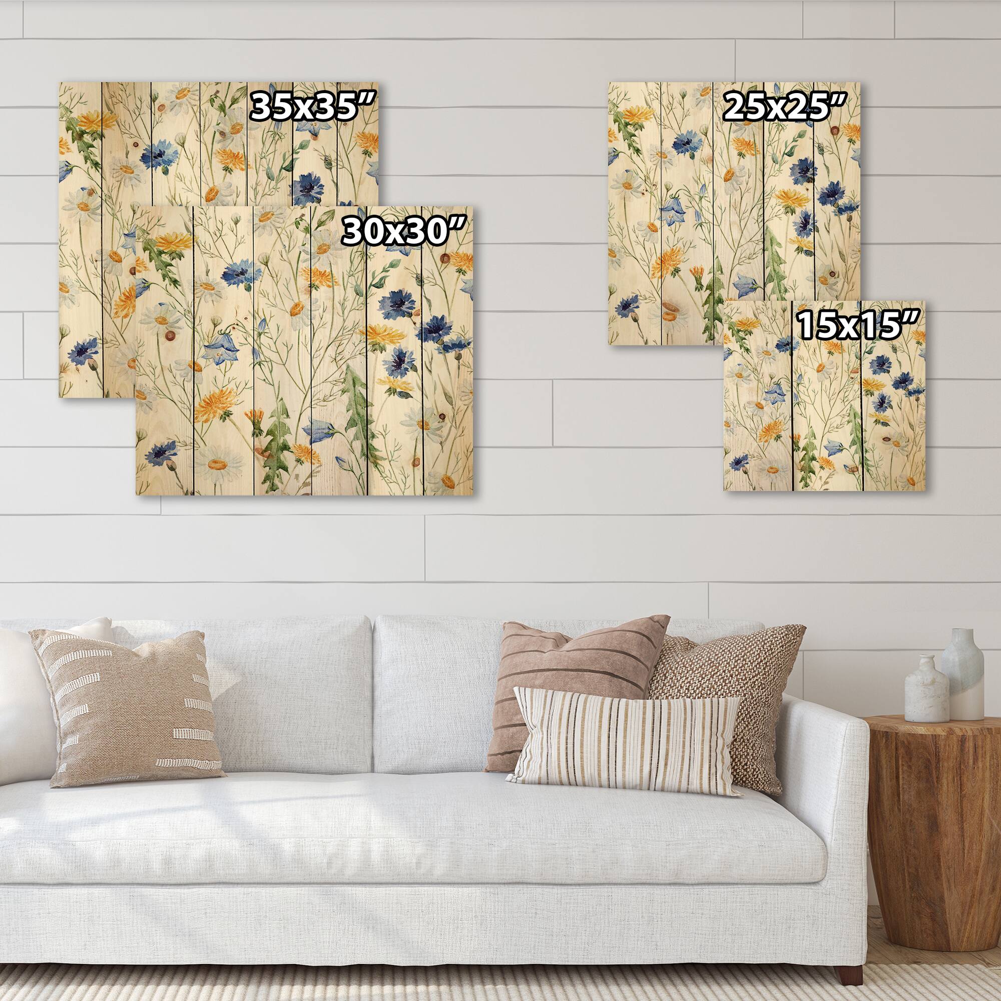 Designart - Wildflowers Chamomile and Clover Bell II