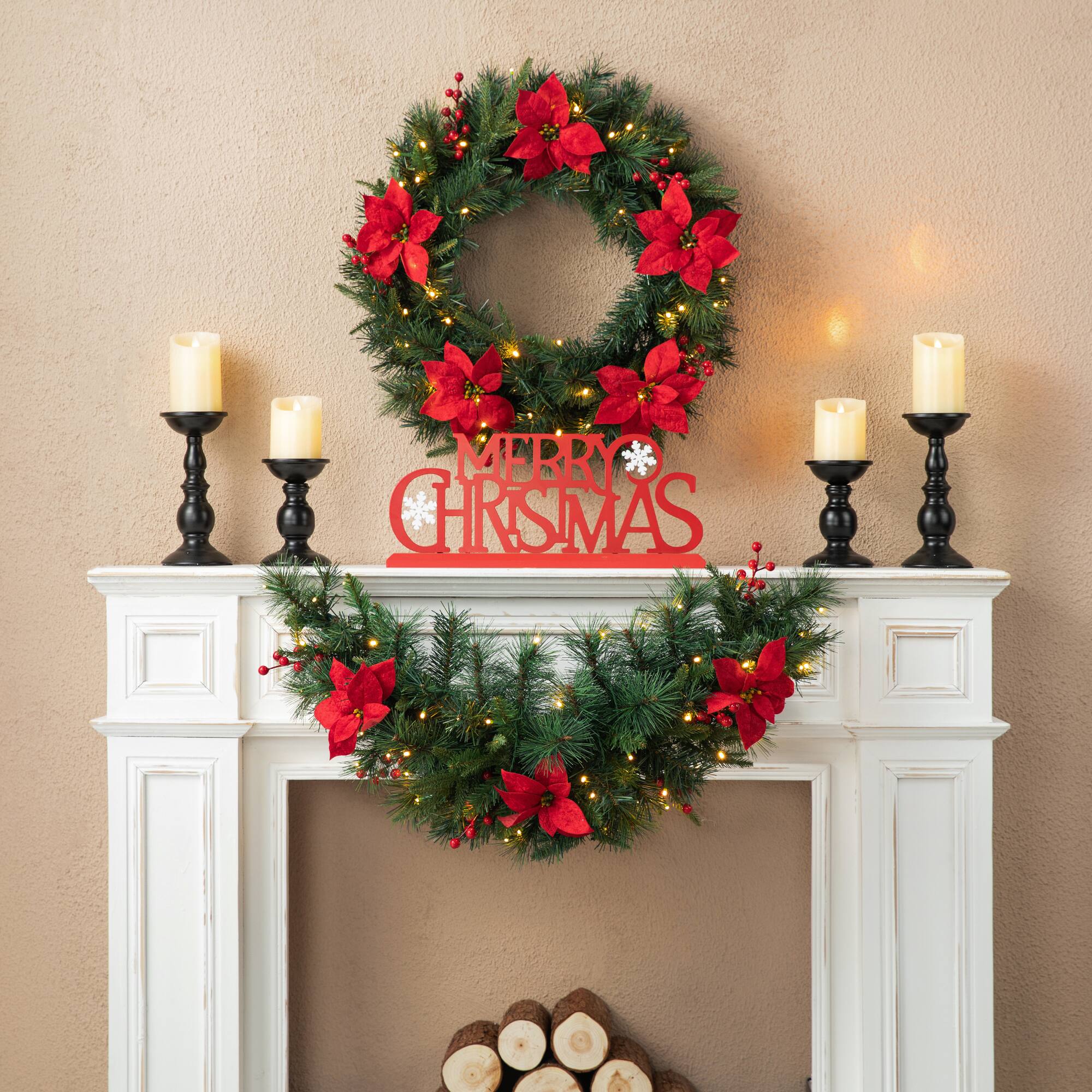Glitzhome® 3ft. Pre-Lit Pine