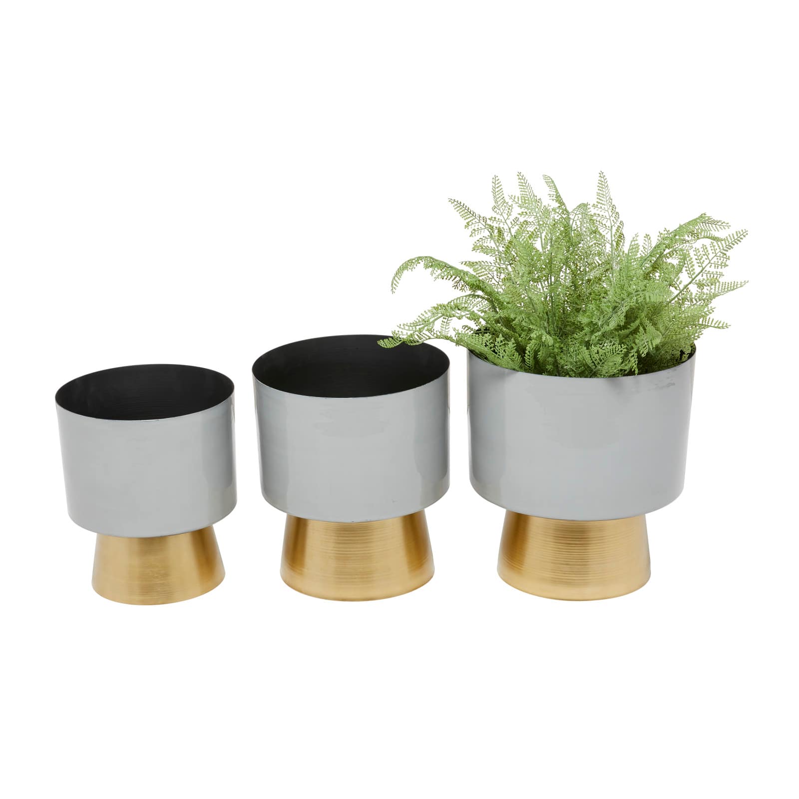 Grey Modern Planter, Set of 3" 11", 10", 9"