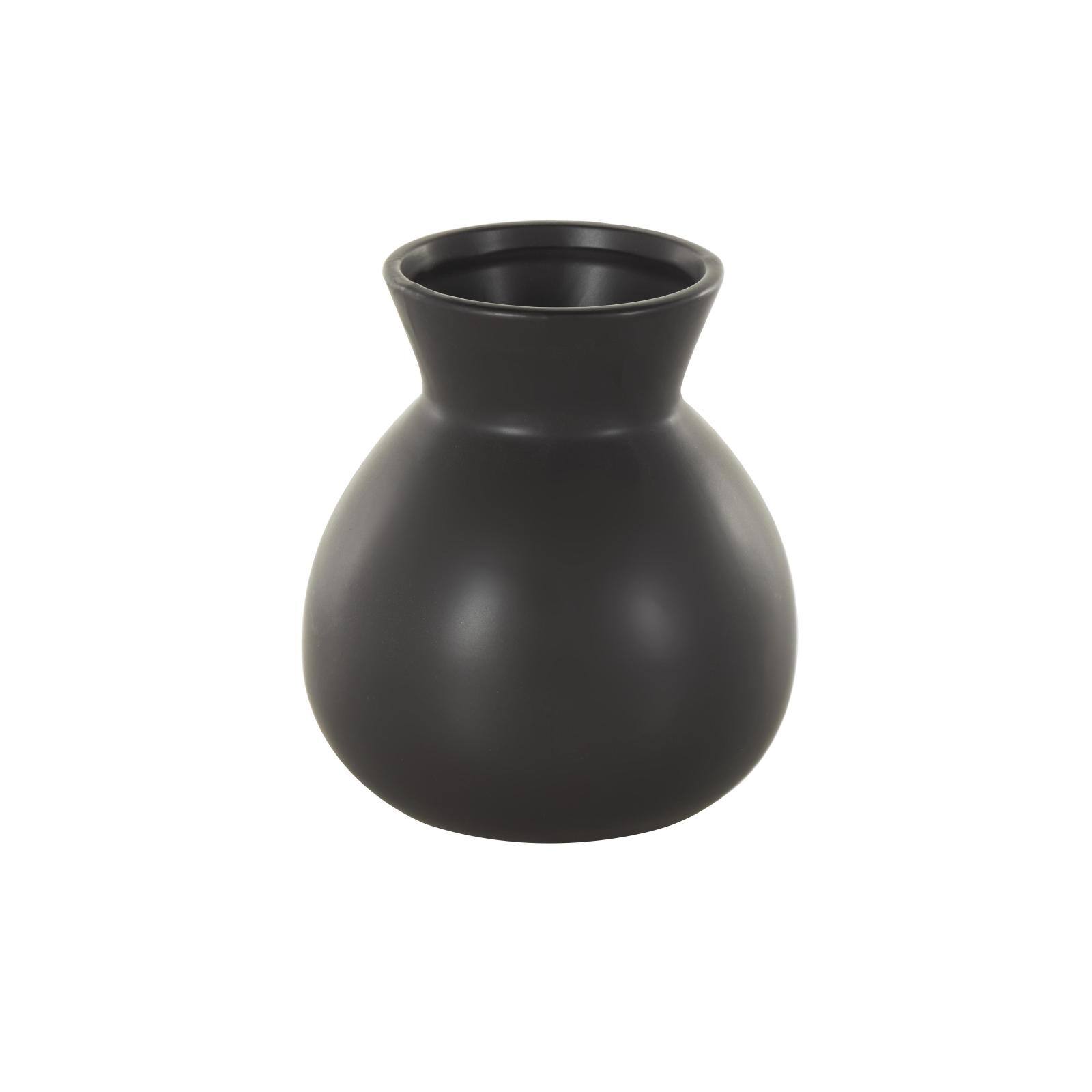 7.75" Black Ceramic Minimalistic Vase