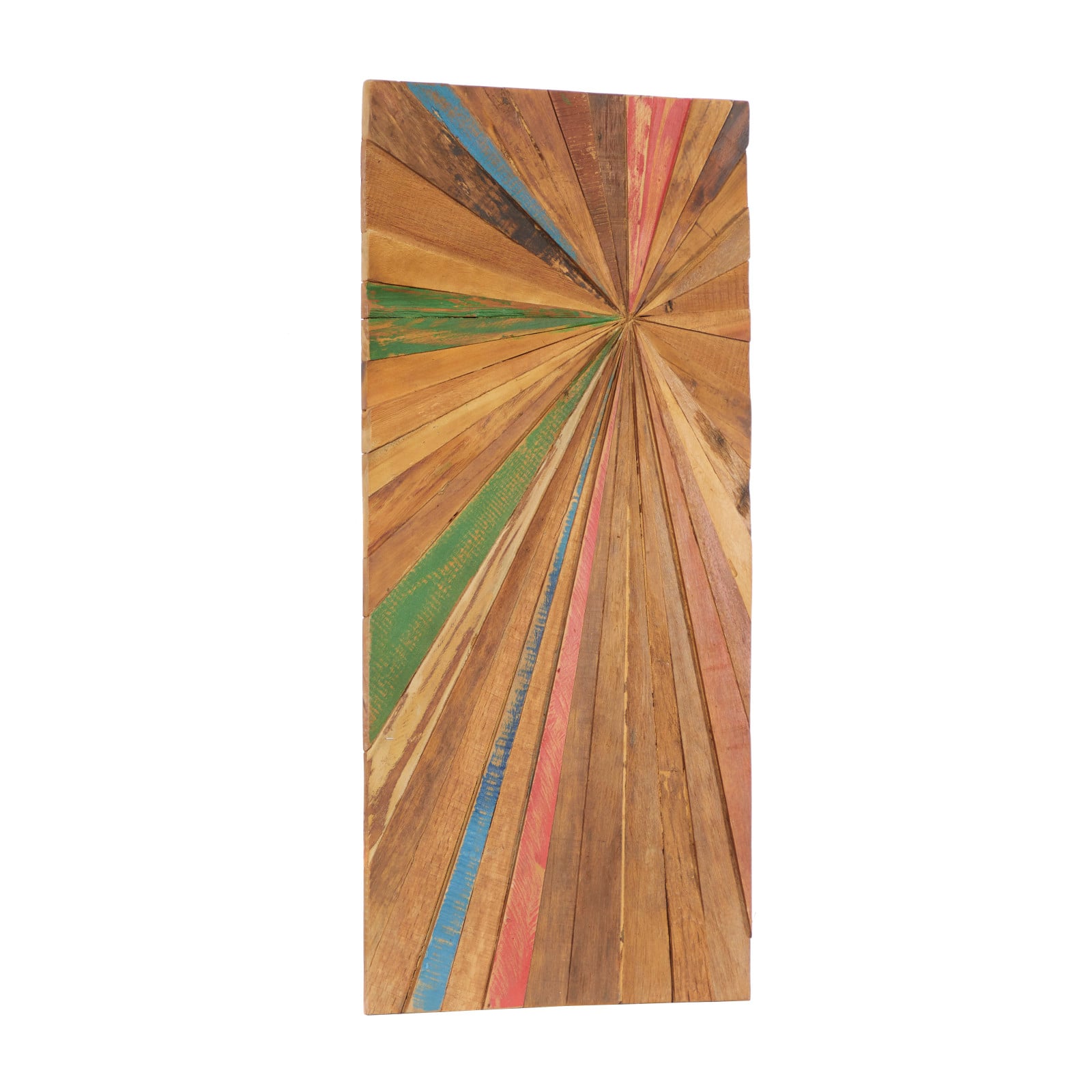 39" Brown Rustic Abstract Teak Wood Wall Decor