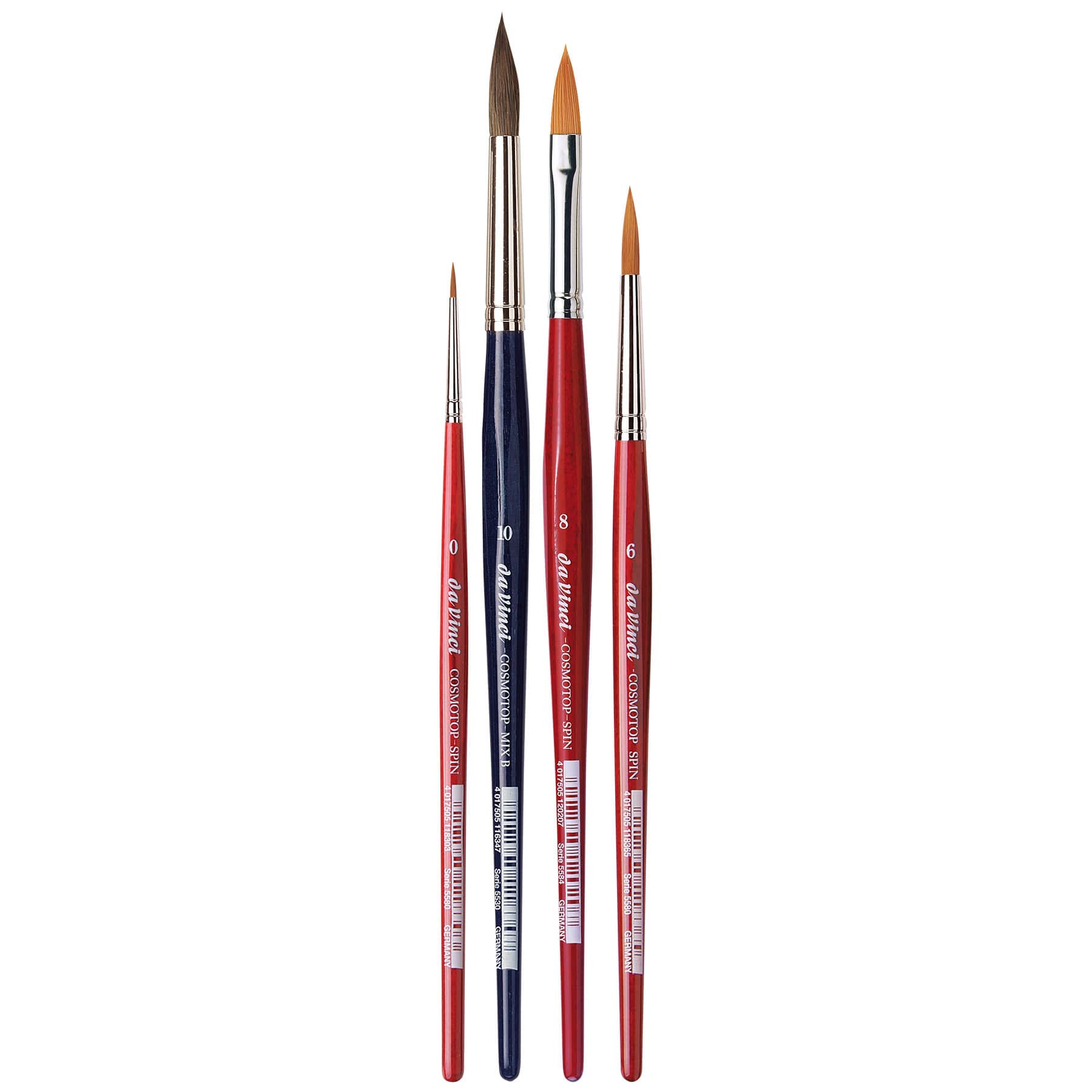 da Vinci COSMOTOP 4 Piece Watercolor Synthetic Brush Set