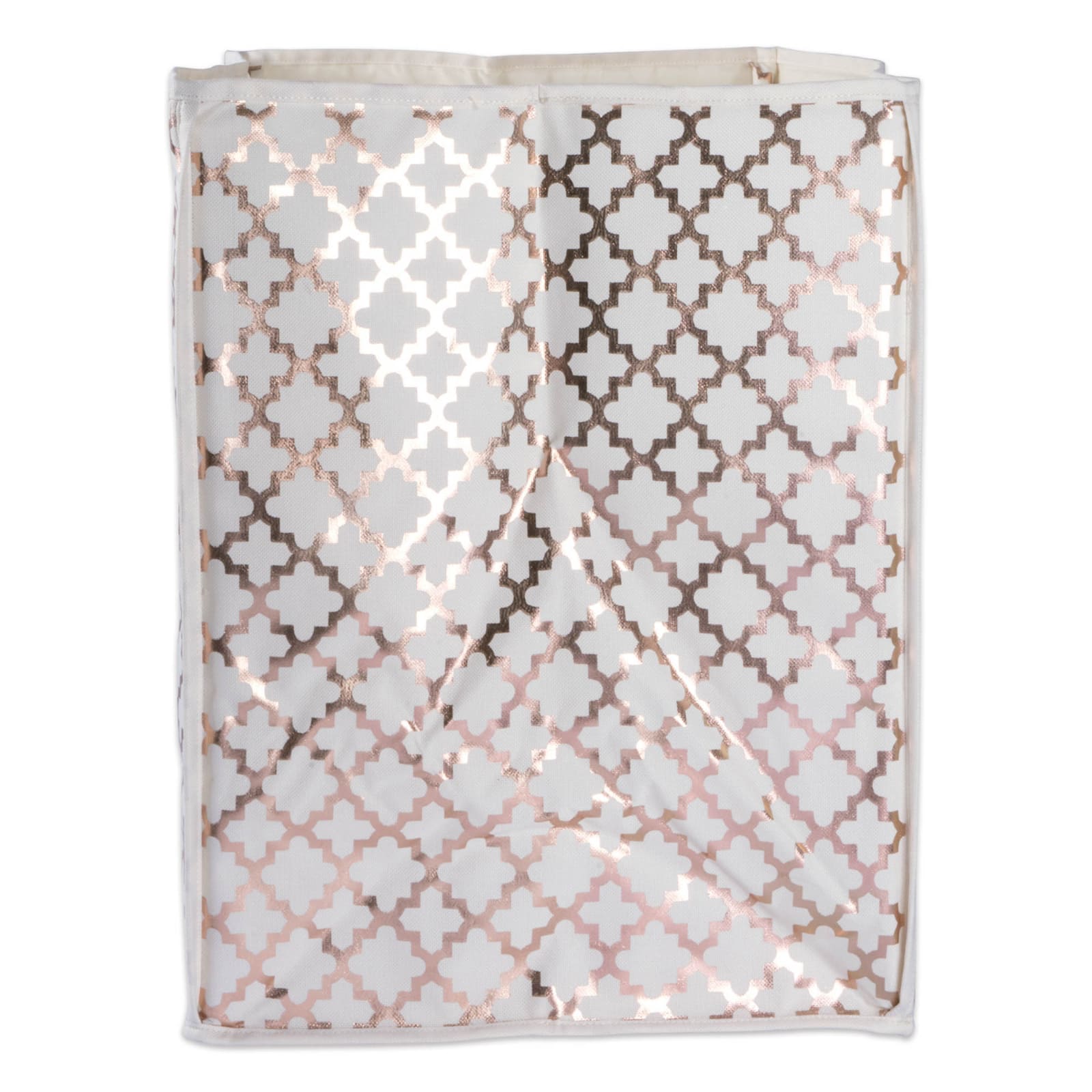 Bronze Polyester Lattice Rectangle All Purpose Storage Tote