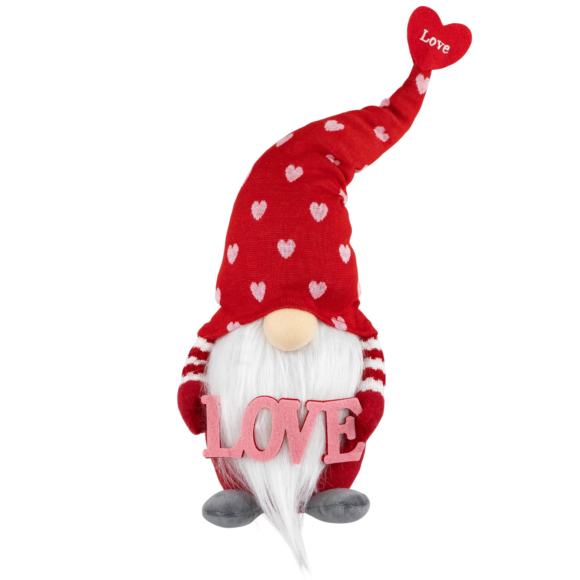 18.5" Hearts & Love Valentine's Day Gnome By Northlight in Red | 18.5" x 6" x 5" | Michaels®