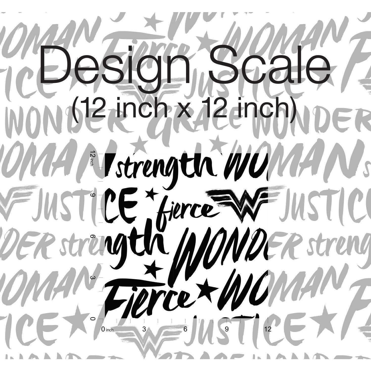 RoomMates Wonder Woman Script Peel & Stick Wallpaper