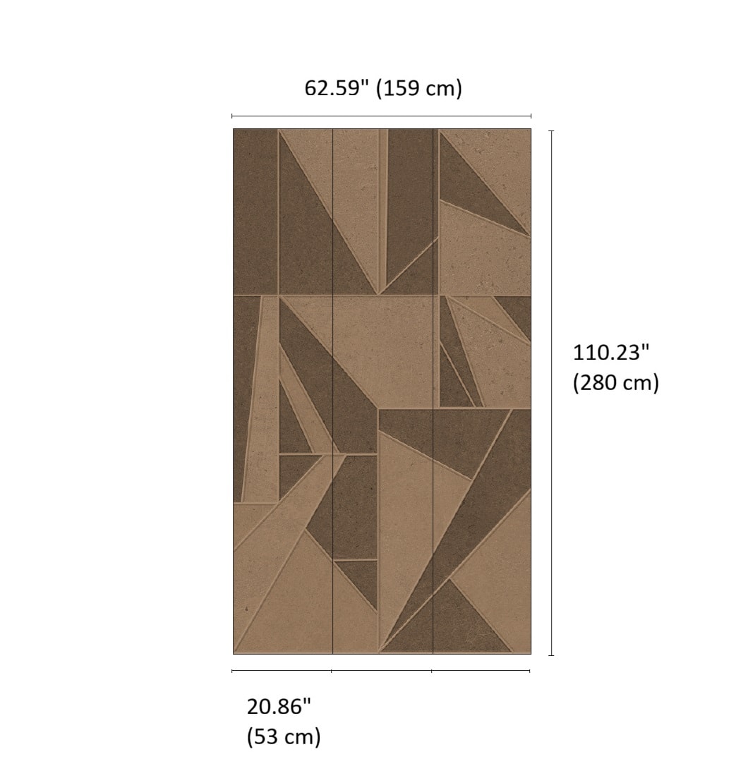 Designs Direct Sculpted Geo Grid Wall Mural