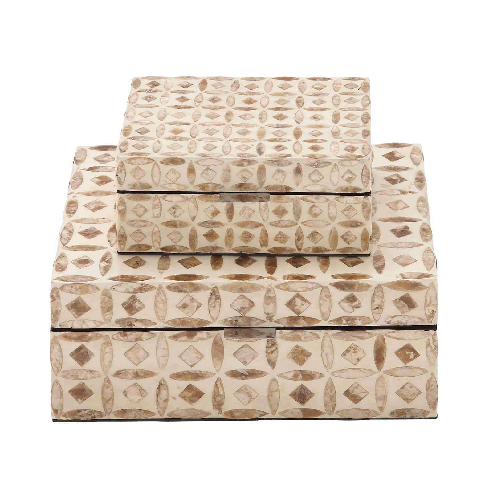 Beige Mother of Pearl Coastal Box Set