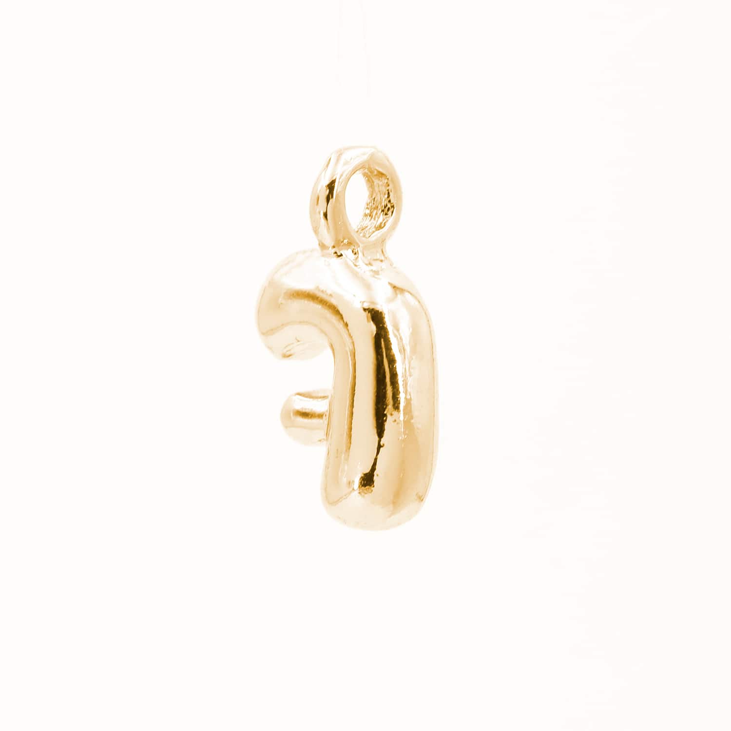 14K Gold Plated Metal Bubble Letter Charm by Bead Landing
