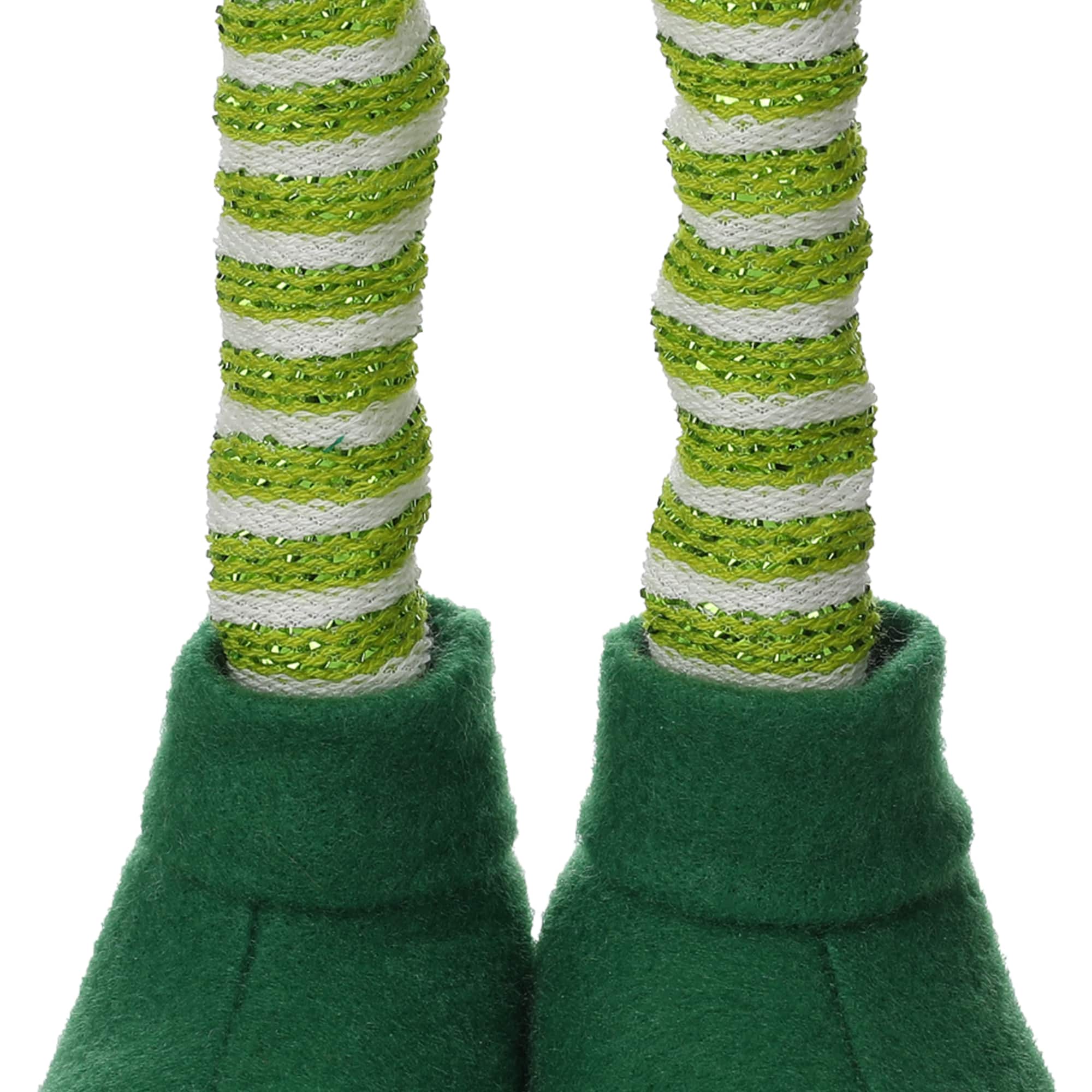 Glitzhome® 40" St. Patrick's Telescoped Fabric Standing Gnome Décor