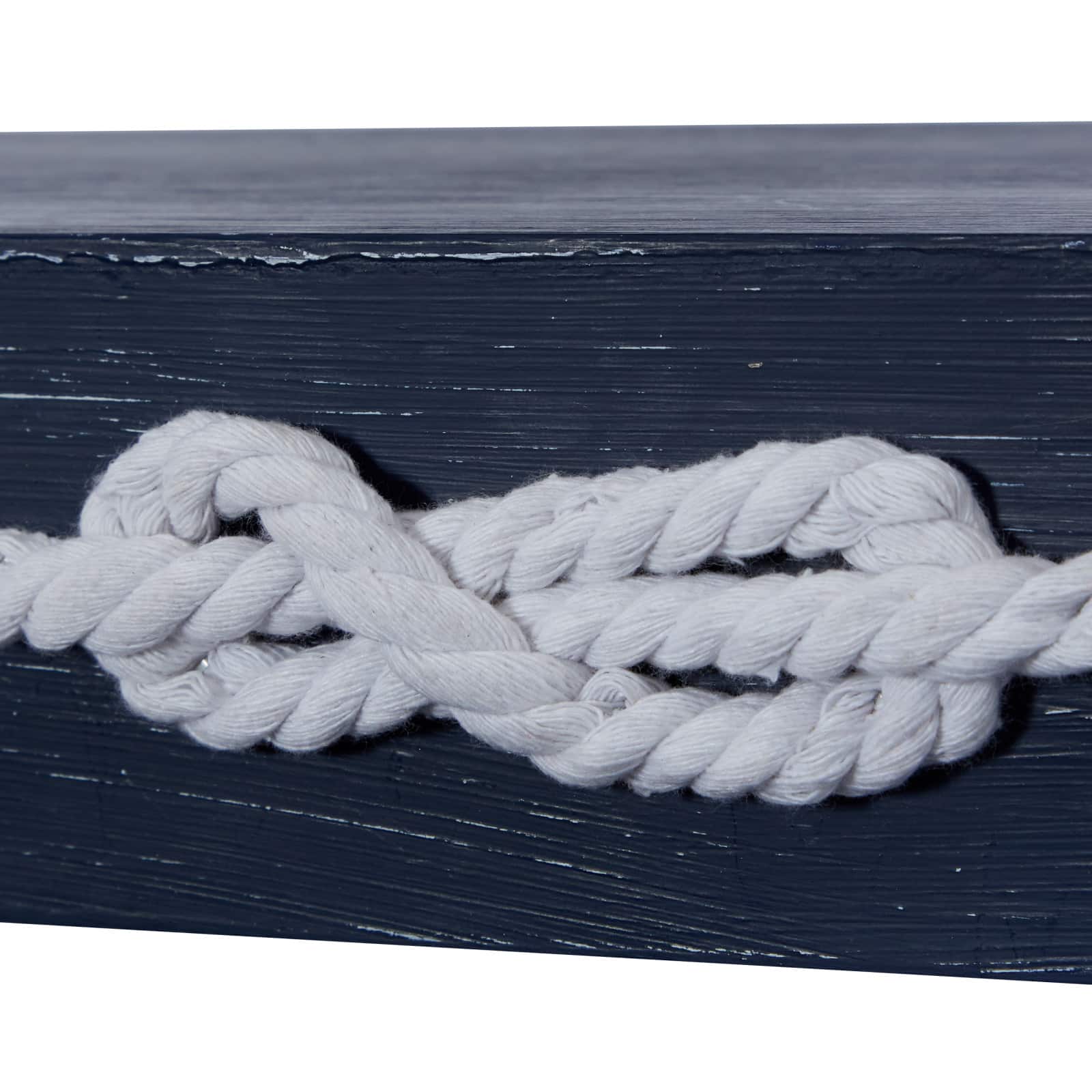 Blue Wood Contemporary Wall Shelf, 3" x 32" x 10"