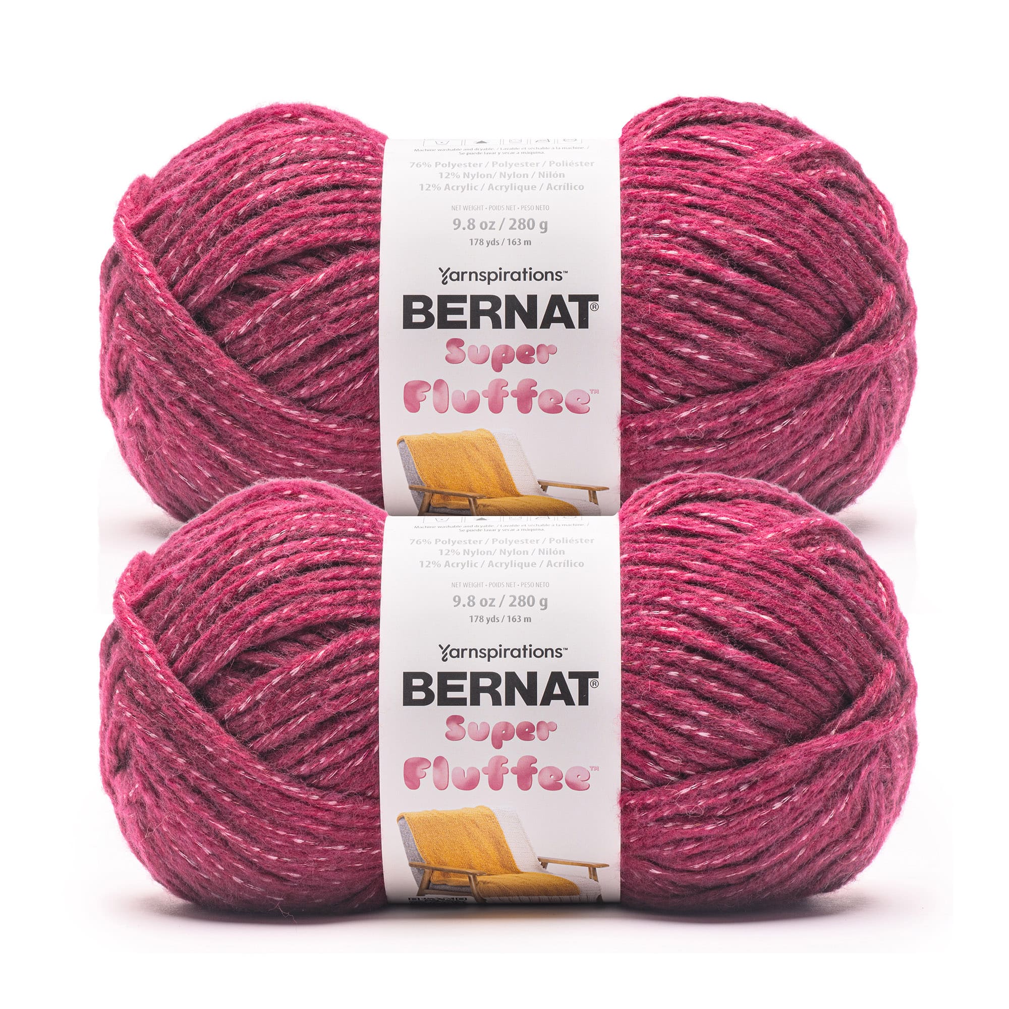 2 Pack Bernat® Super Fluffee™ Yarn