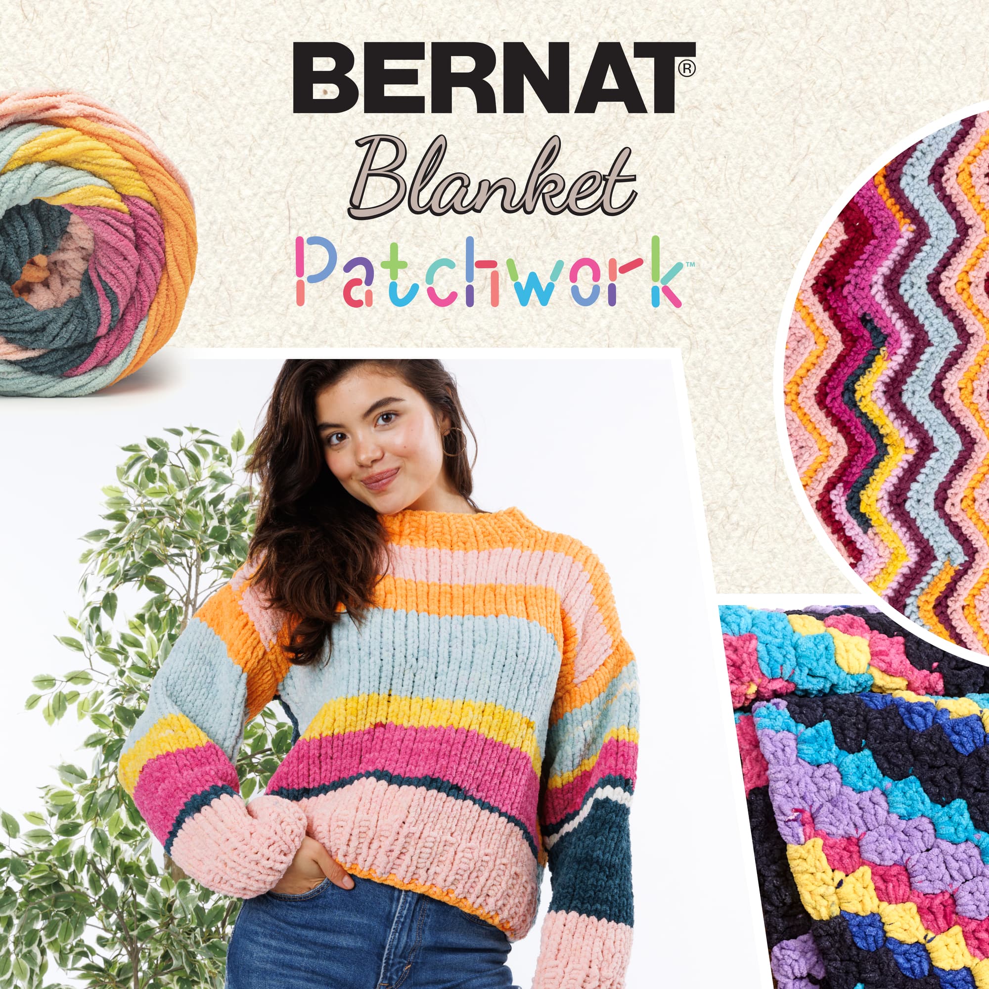 2 Pack Bernat® Blanket Patchwork™ Yarn