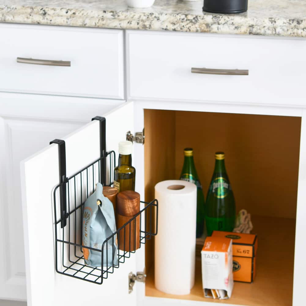 Household Essentials Over the Door Shallow Metal Basket