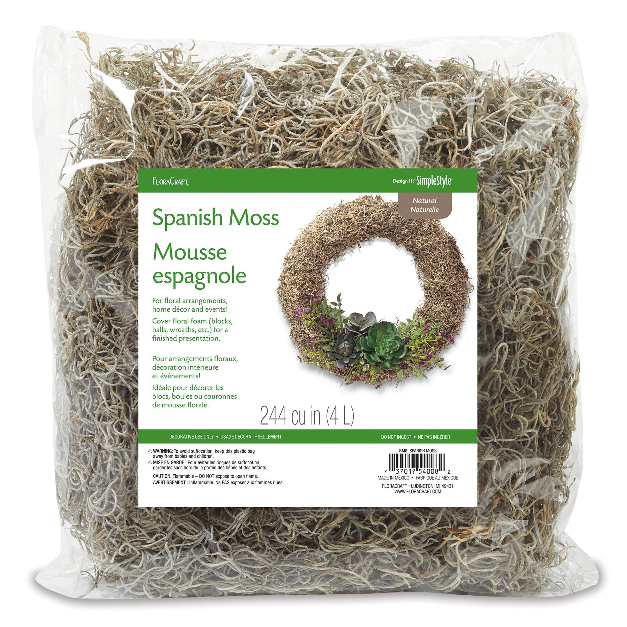 Floracraft® 8oz. Light Brown Natural Spanish Moss