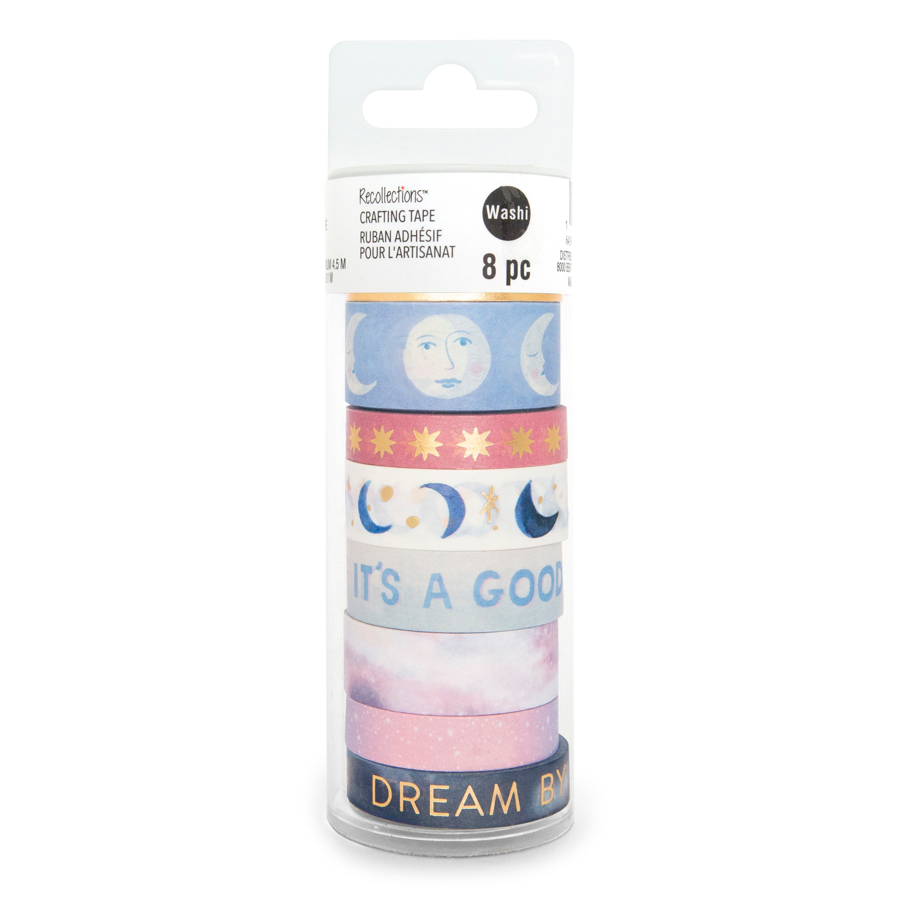 12 Packs: 8 ct. (96 total) Orion's Belt Crafting Washi Tape Tube by Recollections™