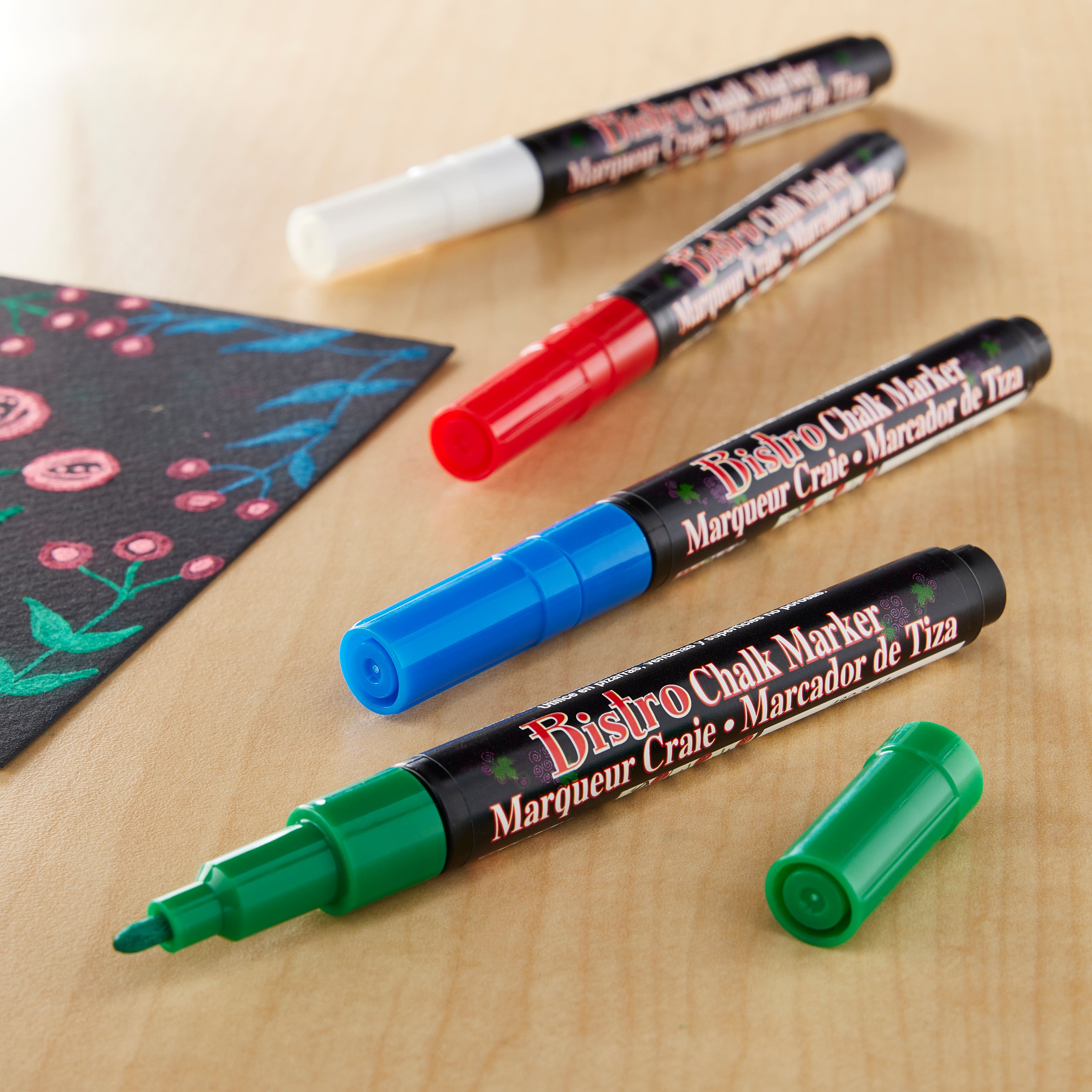 6 Packs: 4 ct. (24 total) Marvy® Uchida Bistro Fine Point Primary Chalk Markers