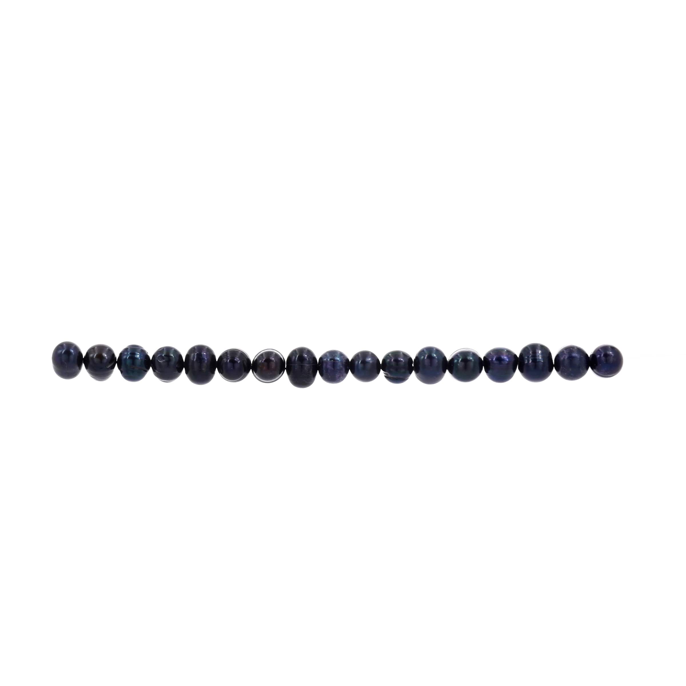 7.6mm Black Button Dyed Cultured Pearl Beads, 16ct. by Bead Landing™