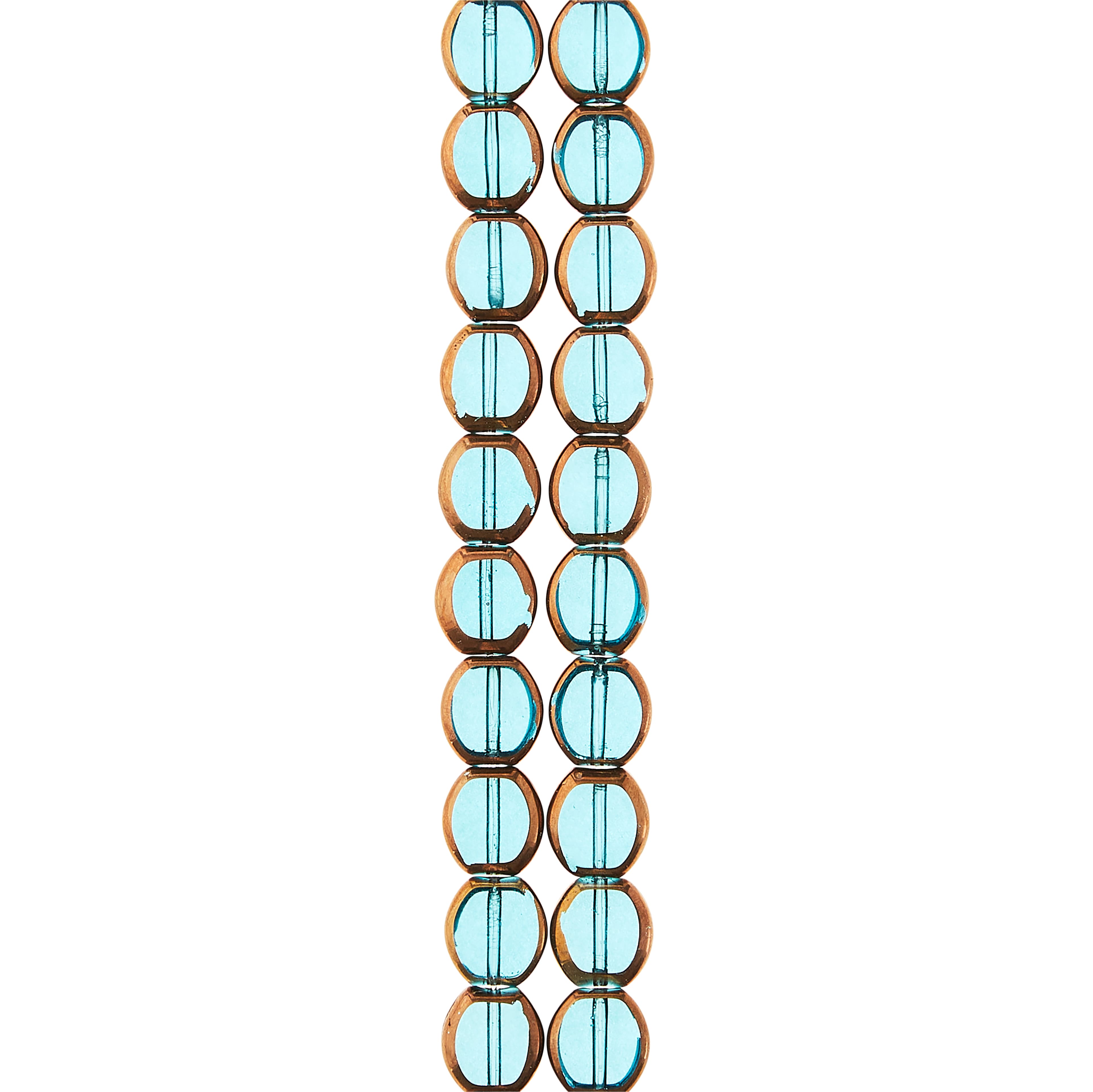 12 Pack: Aqua Table Cut Glass Beads, 10mm by Bead Landing™