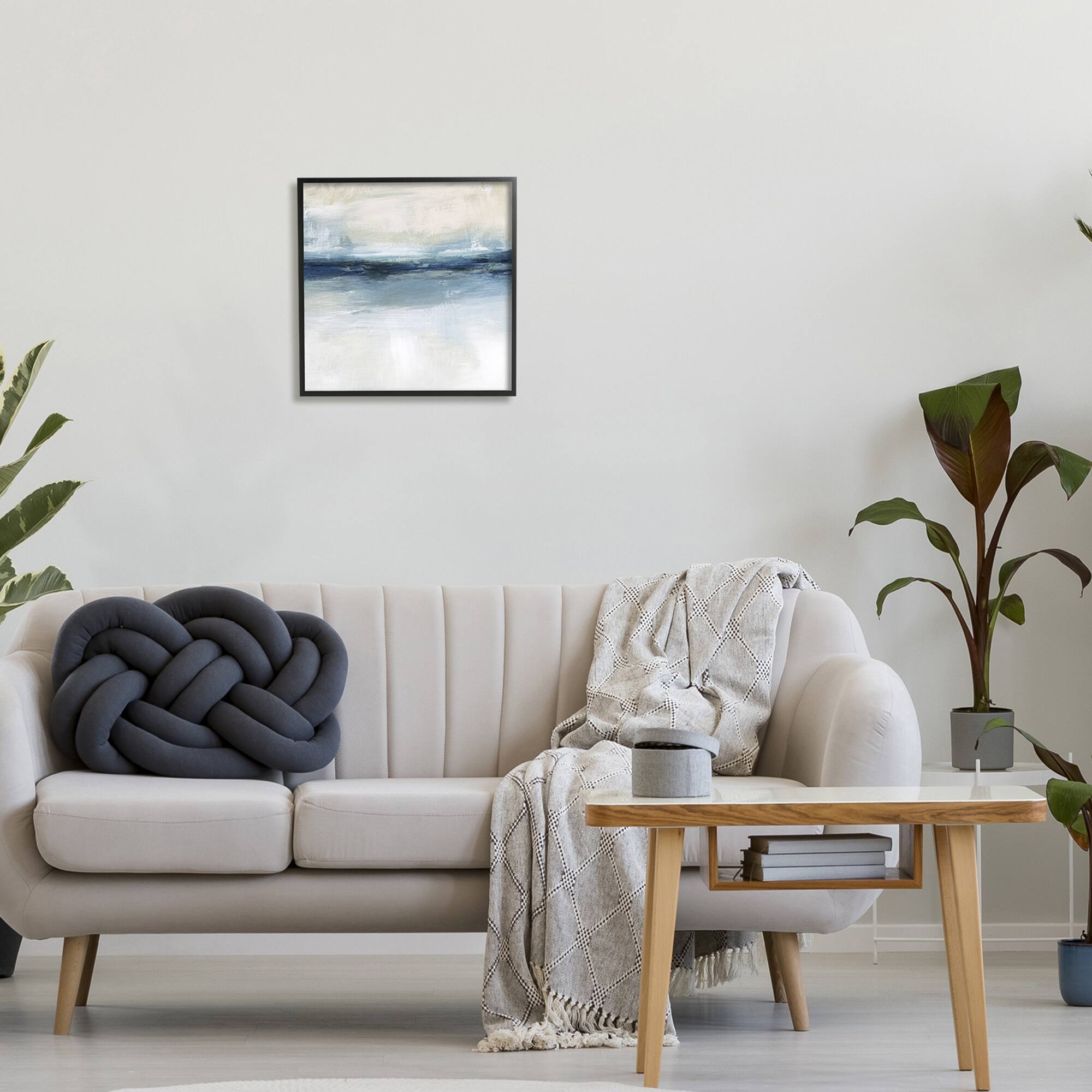 Stupell Industries Timeless Nautical Gloomy Sea Horizon Line Framed Giclee Art