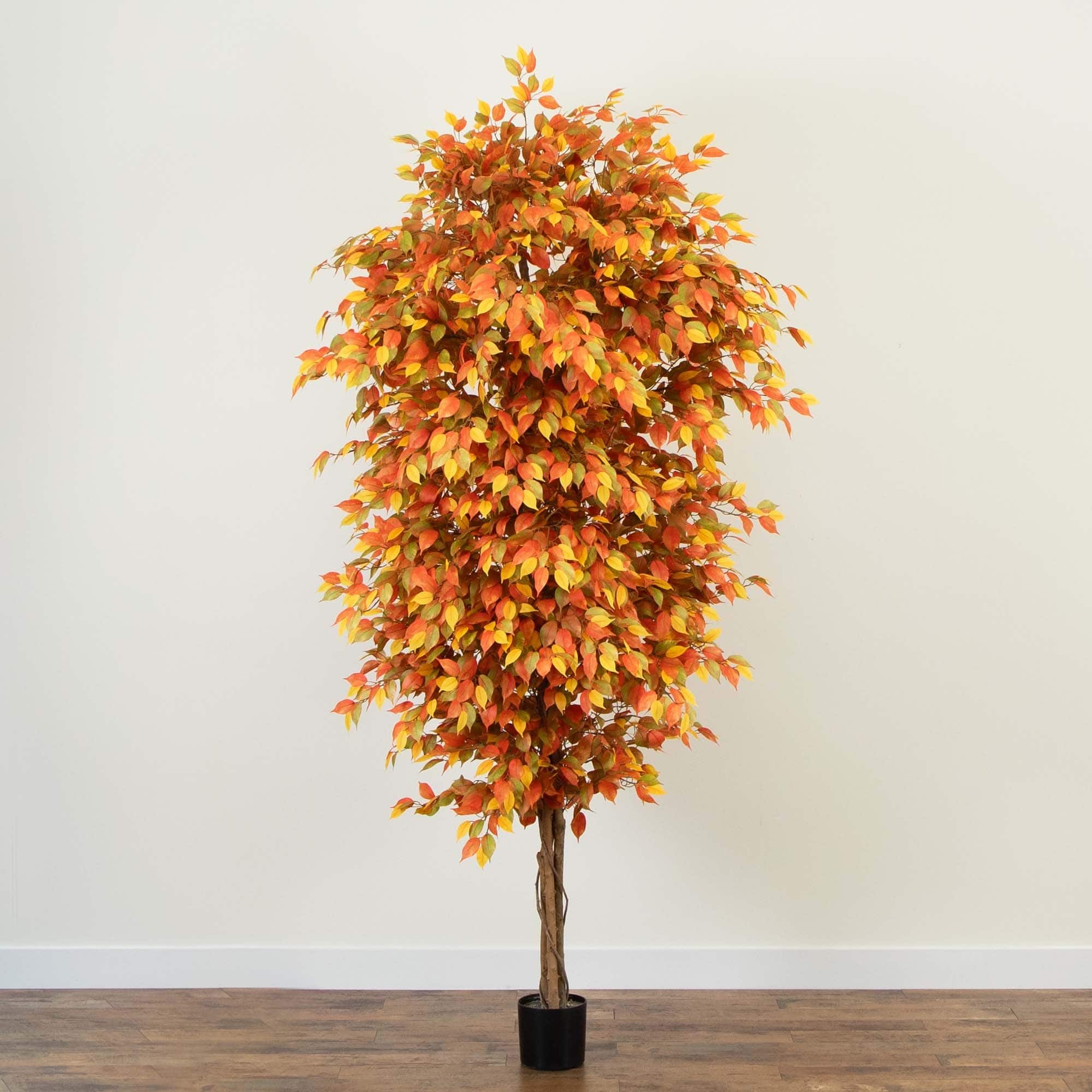 9ft. Potted Artificial Autumn Ficus Tree