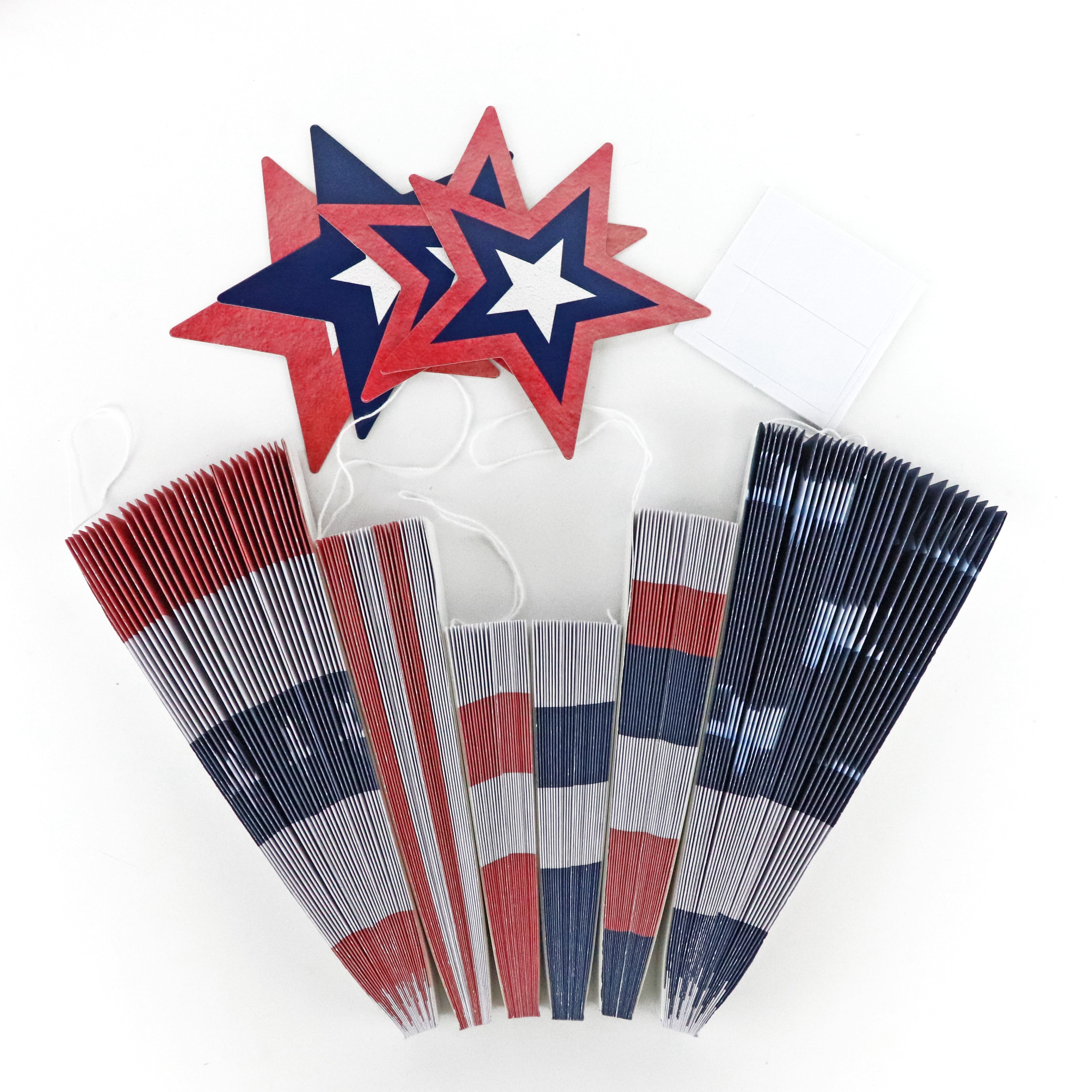Red, White & Blue Paper Fans Décor Kit by Celebrate It™