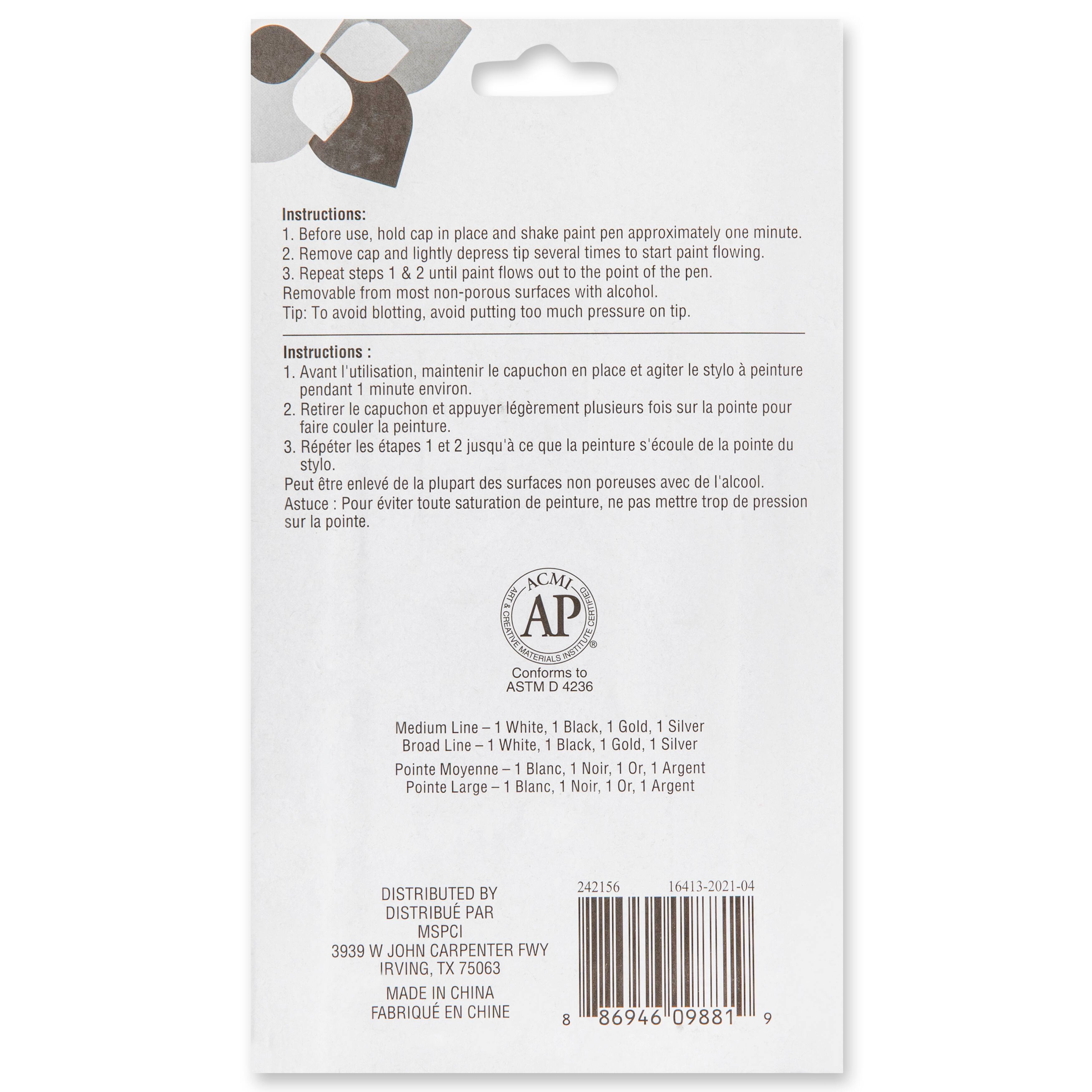 12 Packs: 8 ct. (96 total) Black Tie Paint Pen Set by Craft Smart®