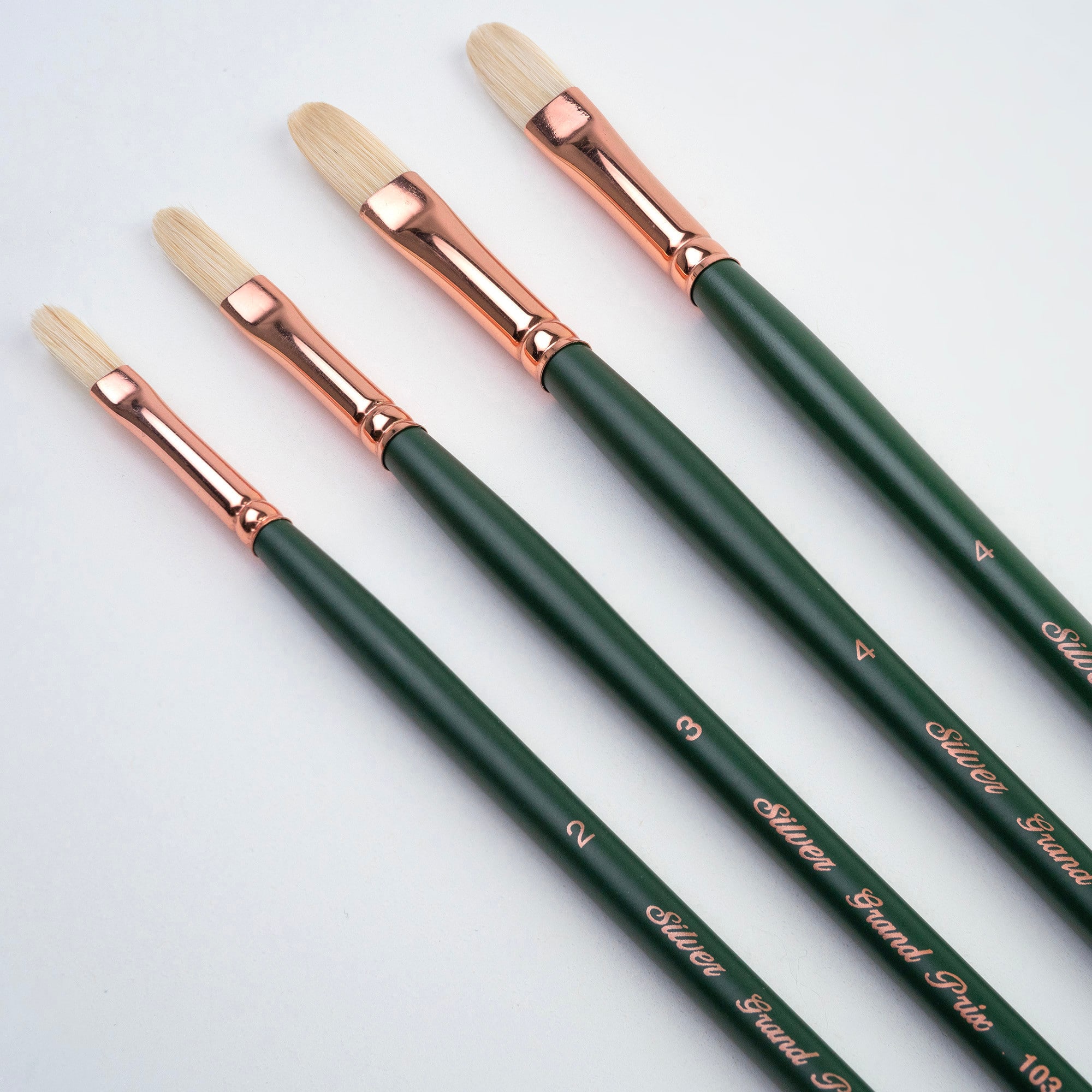 Silver Brush Limited Grand Prix® 4 Piece Long Filberts Brush Set