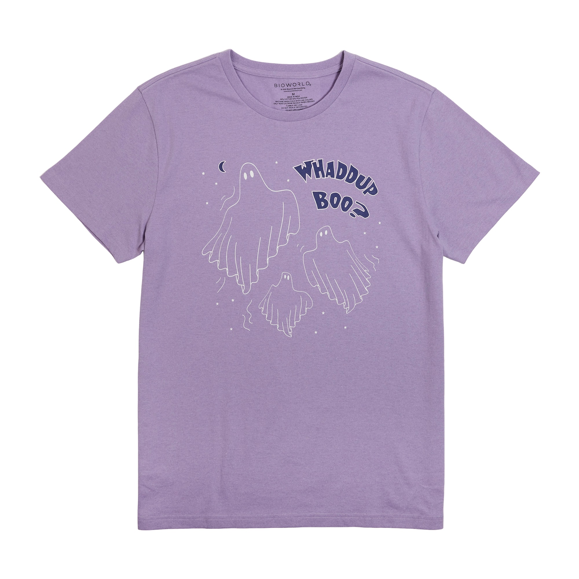 Purple Whaddup Boo Ghosts Adult T-Shirt, Size: X-Large | Michaels