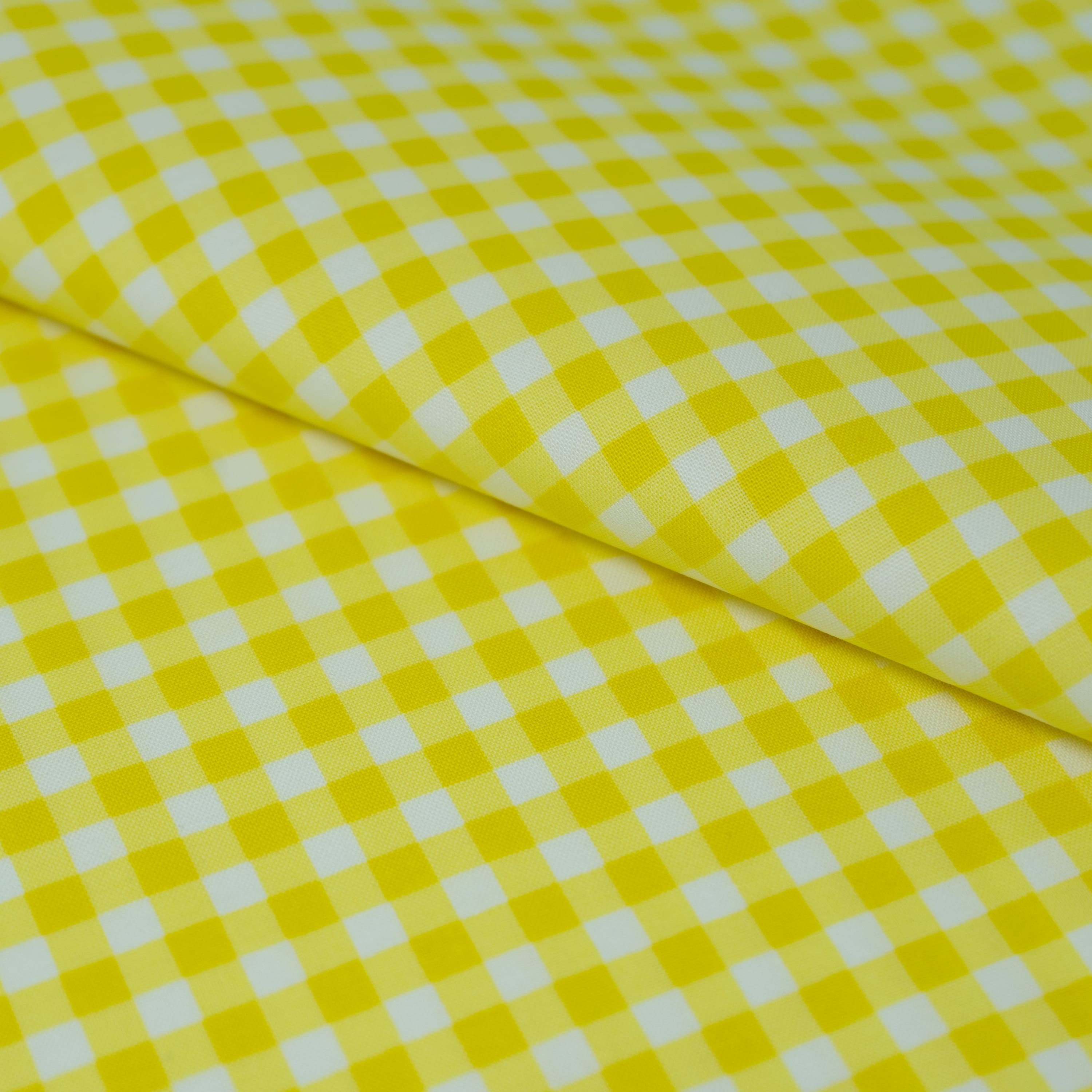 SINGER Yellow Plaid Cotton Fabric