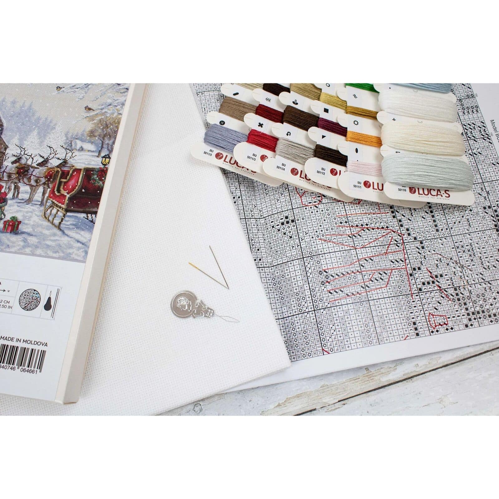 Luca-s Santa interior Counted Cross-Stitch Kit