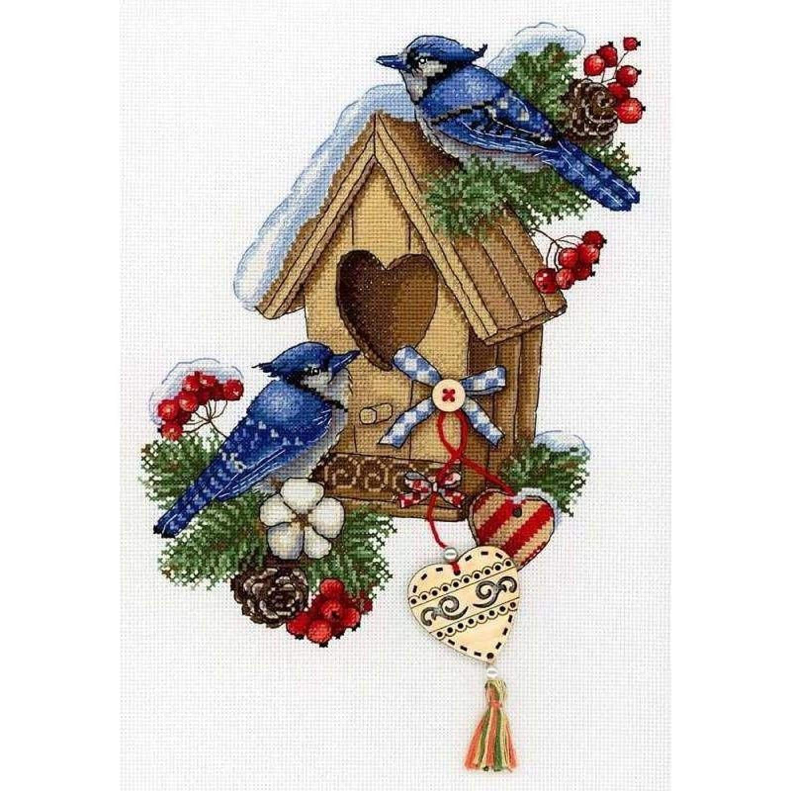 Oven Rabbit With Tulips Cross Stitch Kit
